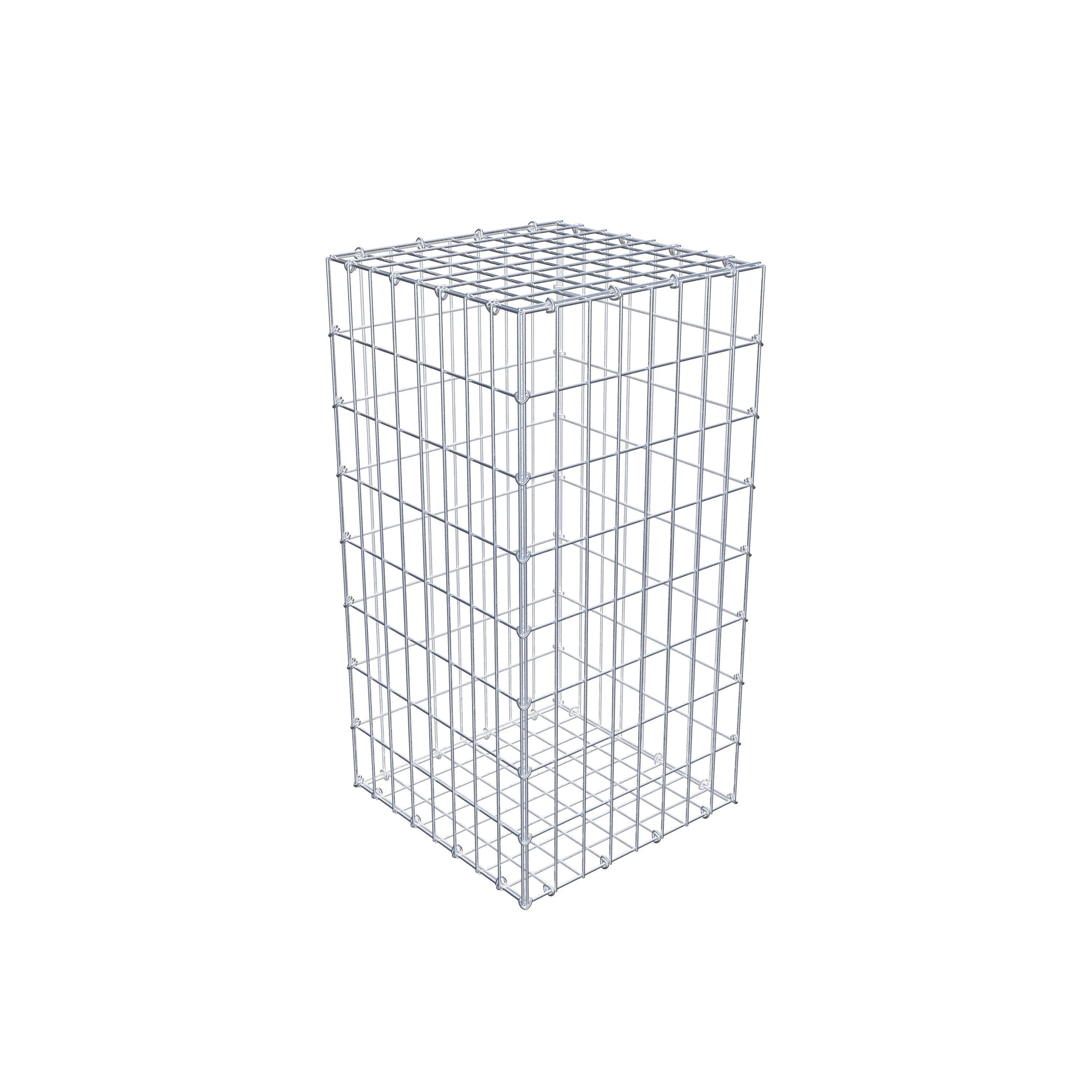 Gabion 80 cm x 40 cm x 40 cm (L x H x P), maille 5 cm x 10 cm, anneau en C