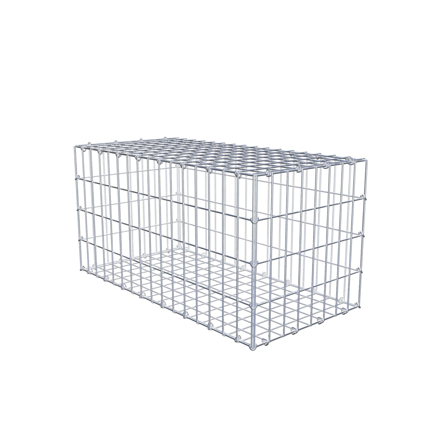 Gabion 80 cm x 40 cm x 40 cm (L x H x P), mailles 5 cm x 10 cm, anneau en C