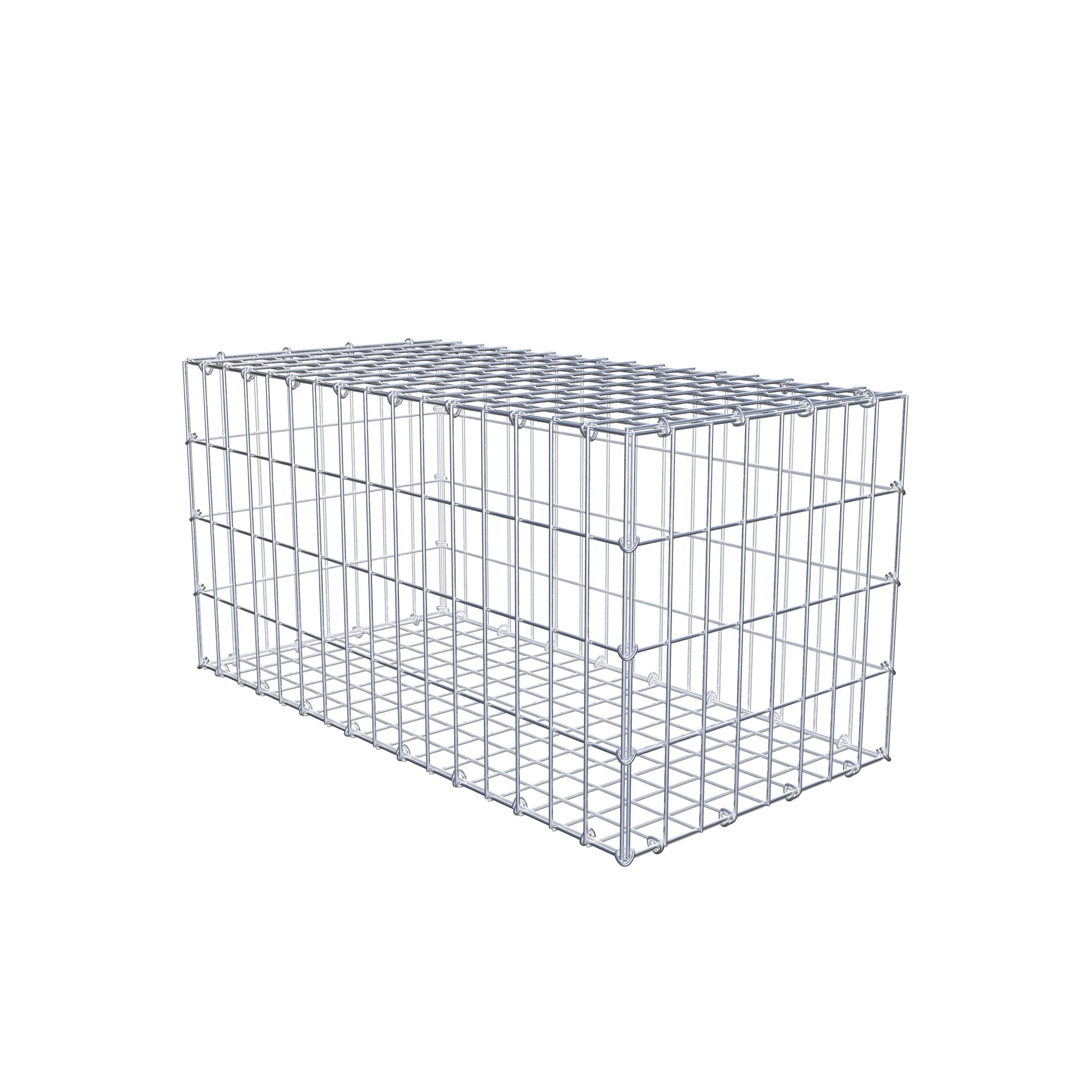 Gabion 80 cm x 40 cm x 40 cm (L x H x P), maille 5 cm x 10 cm, anneau en C