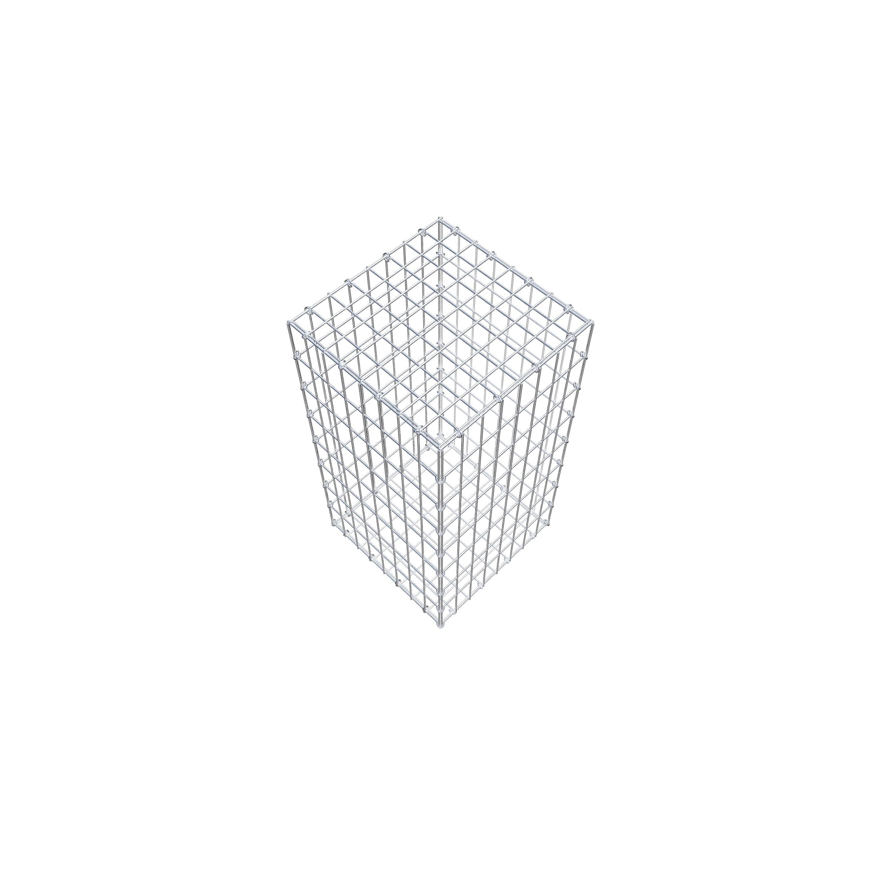 Gabion 80 cm x 40 cm x 40 cm (L x H x P), maille 5 cm x 10 cm, anneau en C