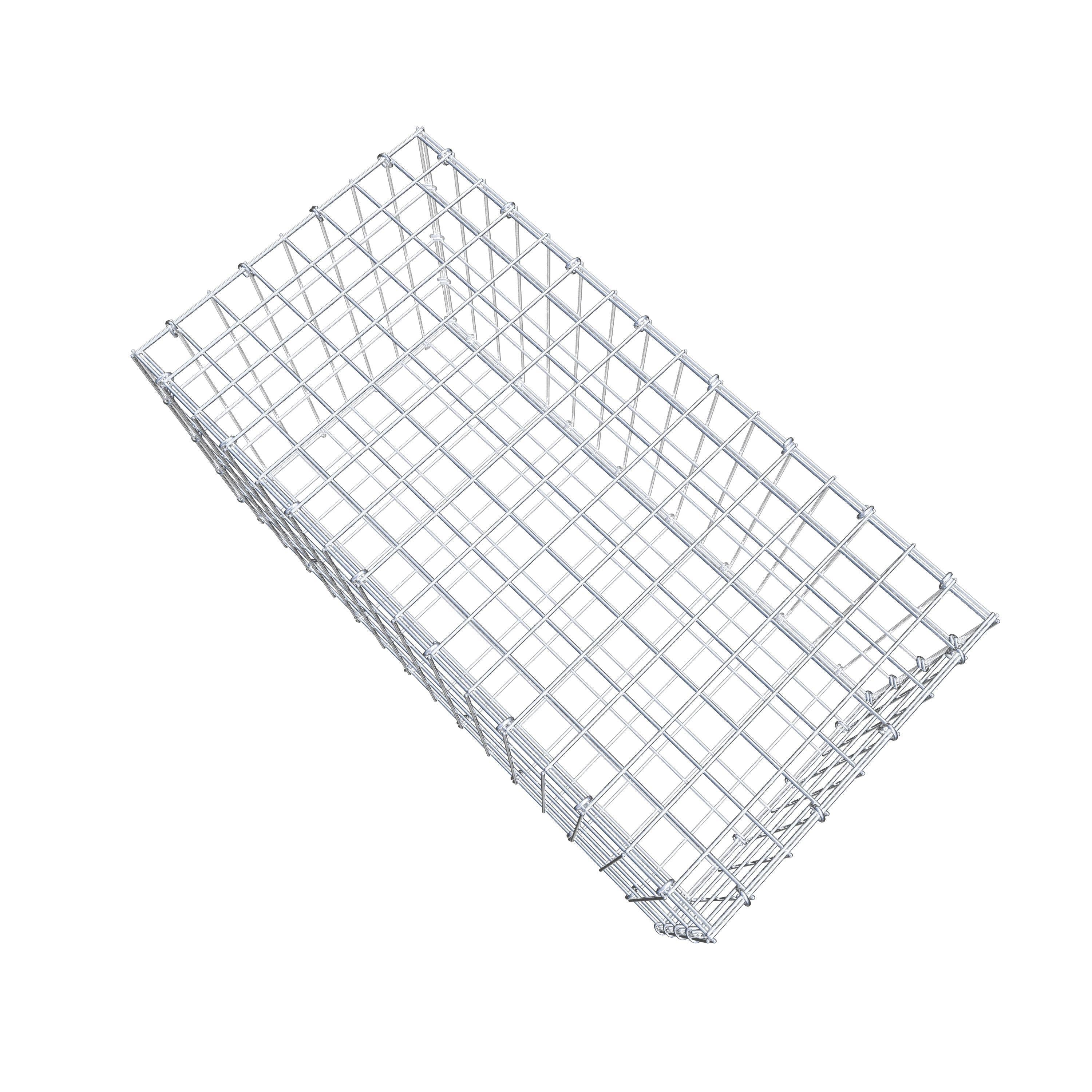 Gabion 80 cm x 40 cm x 40 cm (L x H x P), maille 5 cm x 10 cm, anneau en C