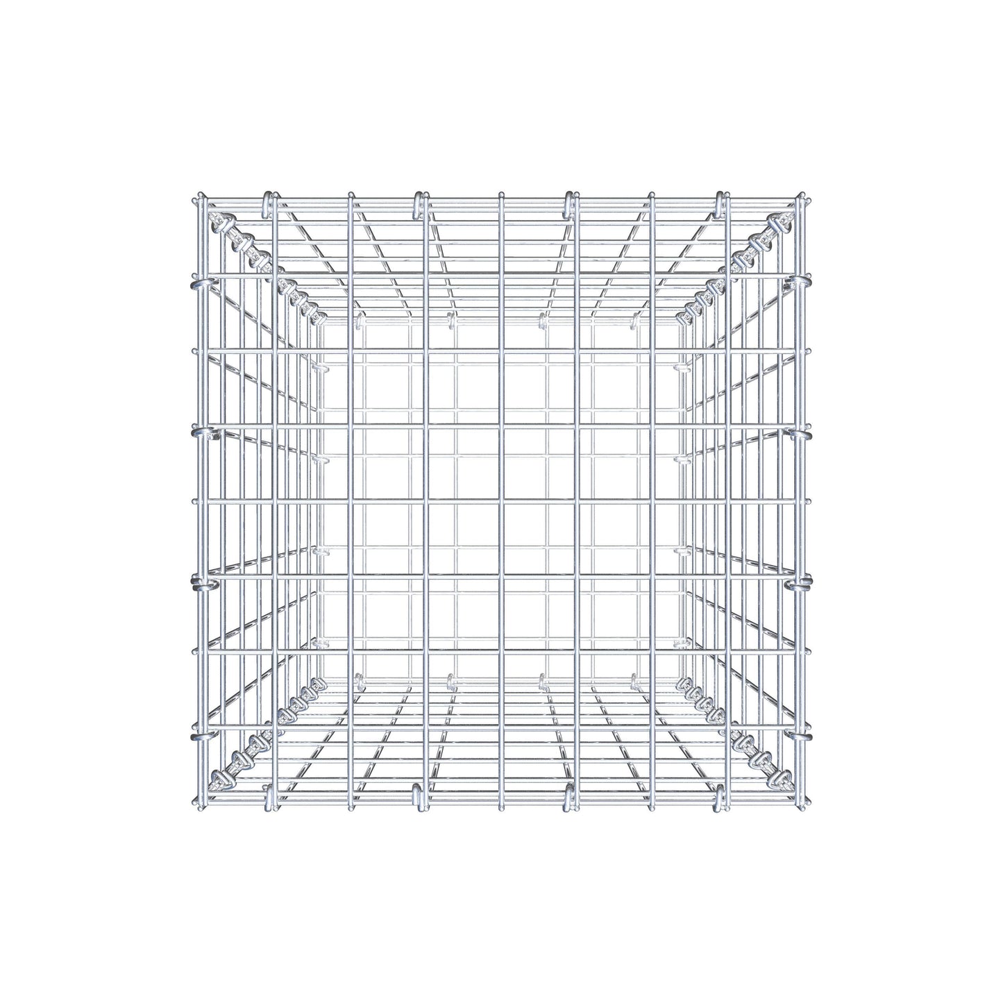 Gabion 80 cm x 40 cm x 40 cm (L x H x P), mailles 5 cm x 10 cm, anneau en C
