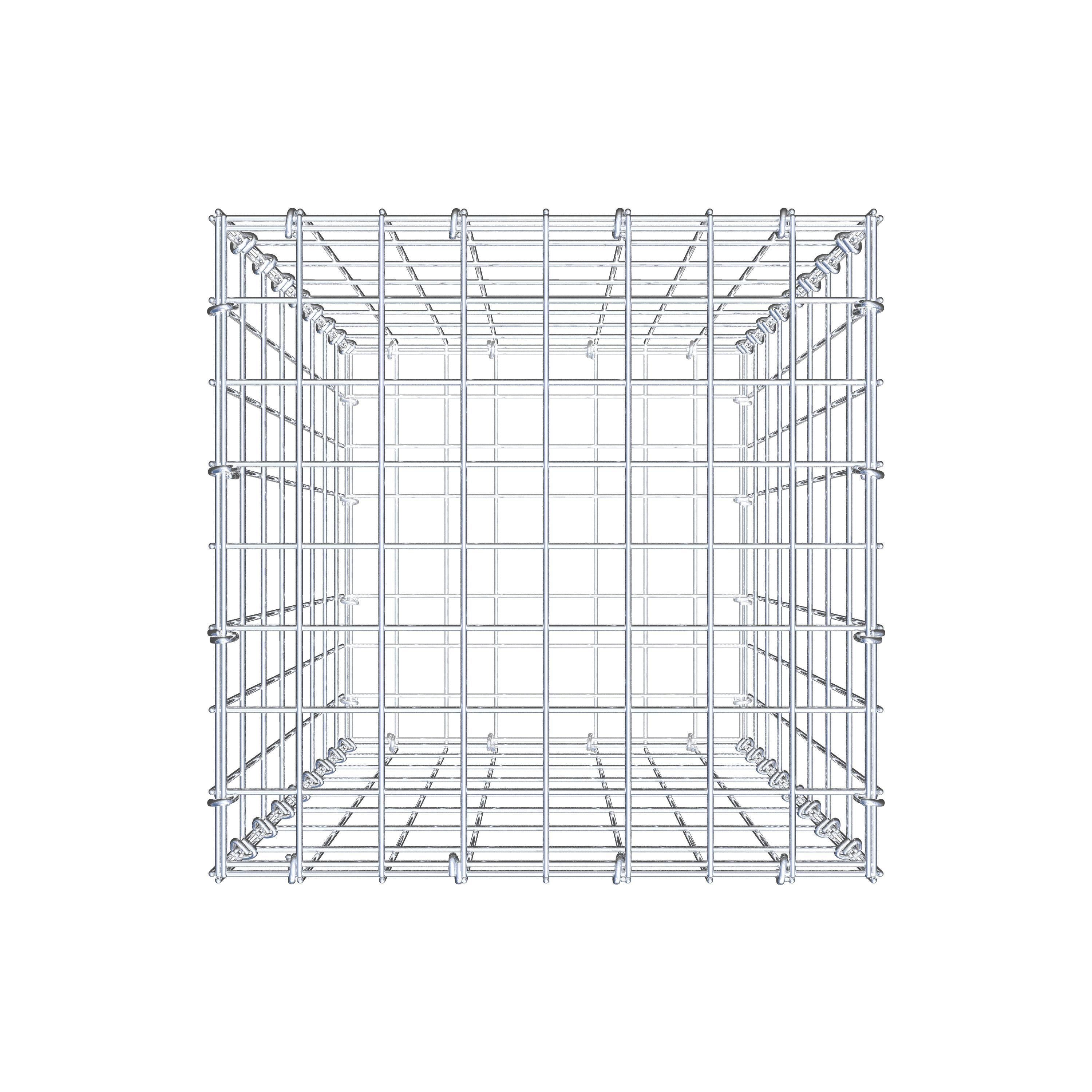 Gabion 80 cm x 40 cm x 40 cm (L x H x P), maille 5 cm x 10 cm, anneau en C