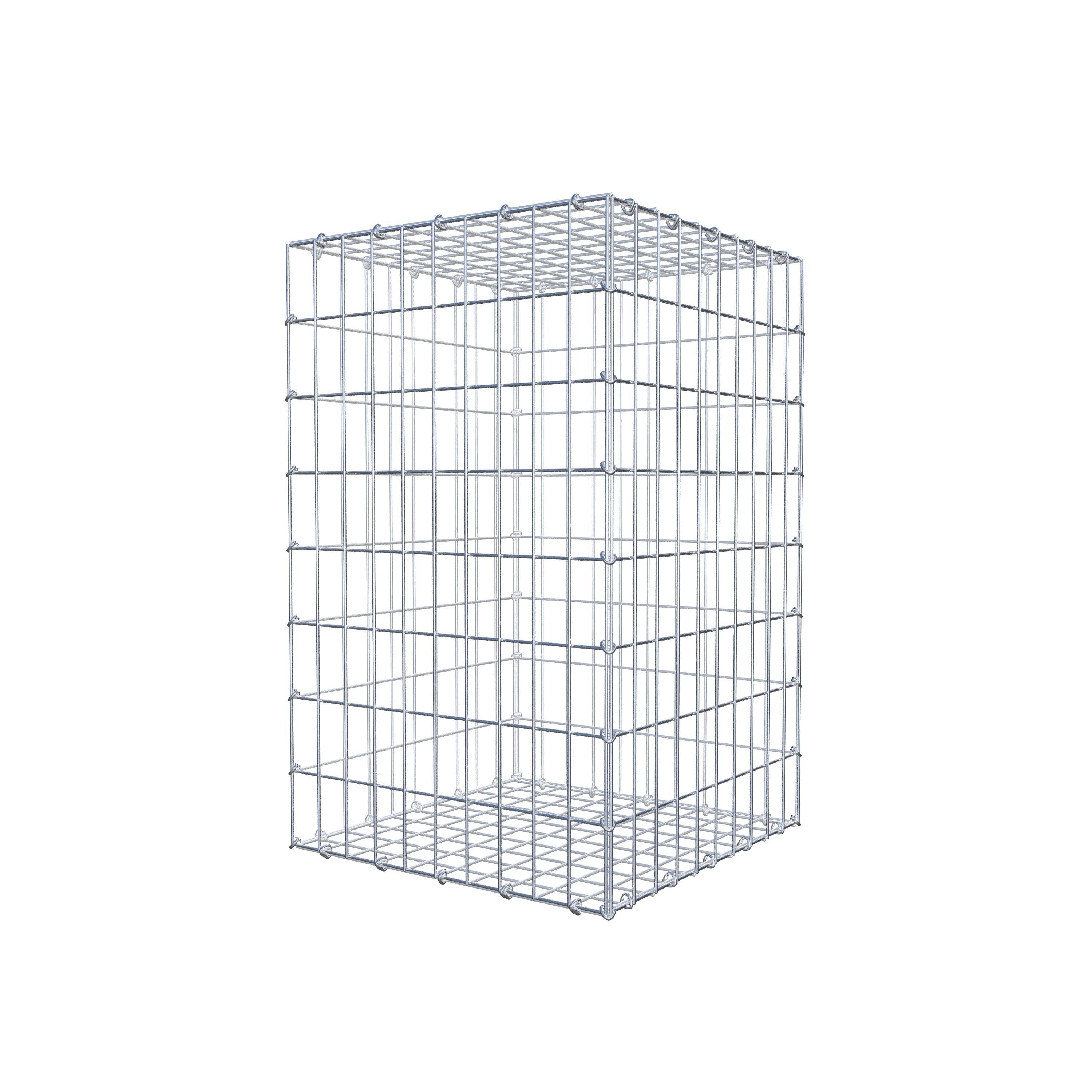 Gabion 80 cm x 50 cm x 50 cm (L x H x P), maille 5 cm x 10 cm, anneau en C