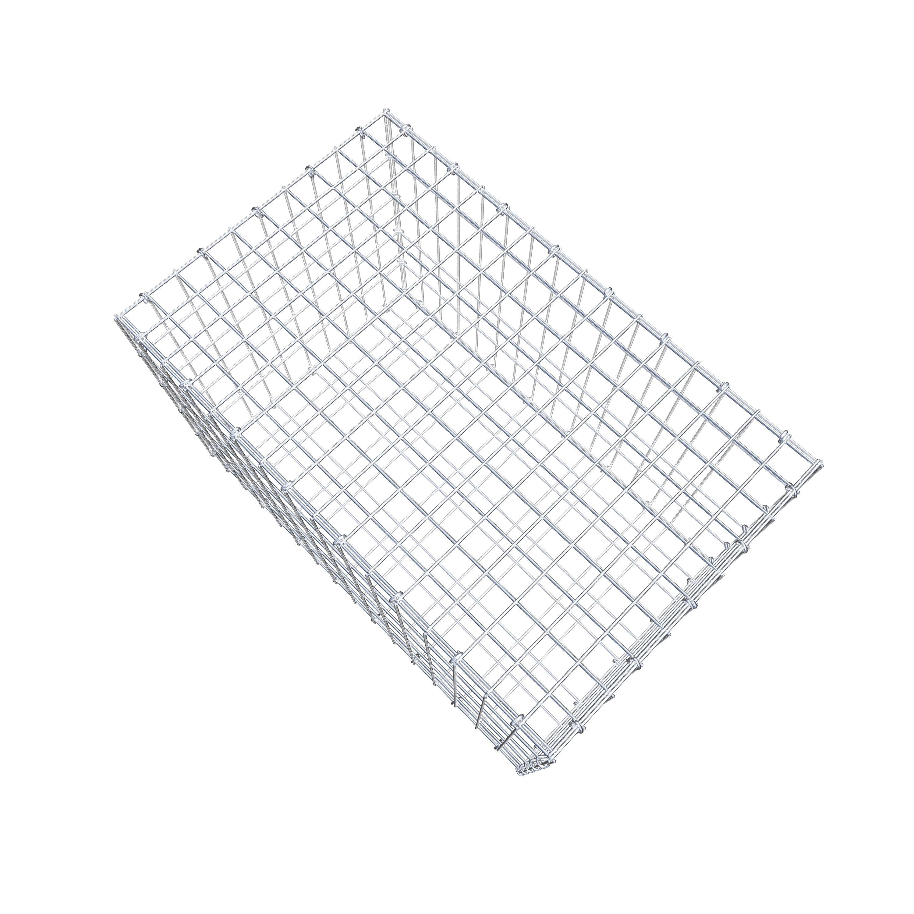 Gabion 80 cm x 50 cm x 50 cm (L x H x P), maille 5 cm x 10 cm, anneau en C