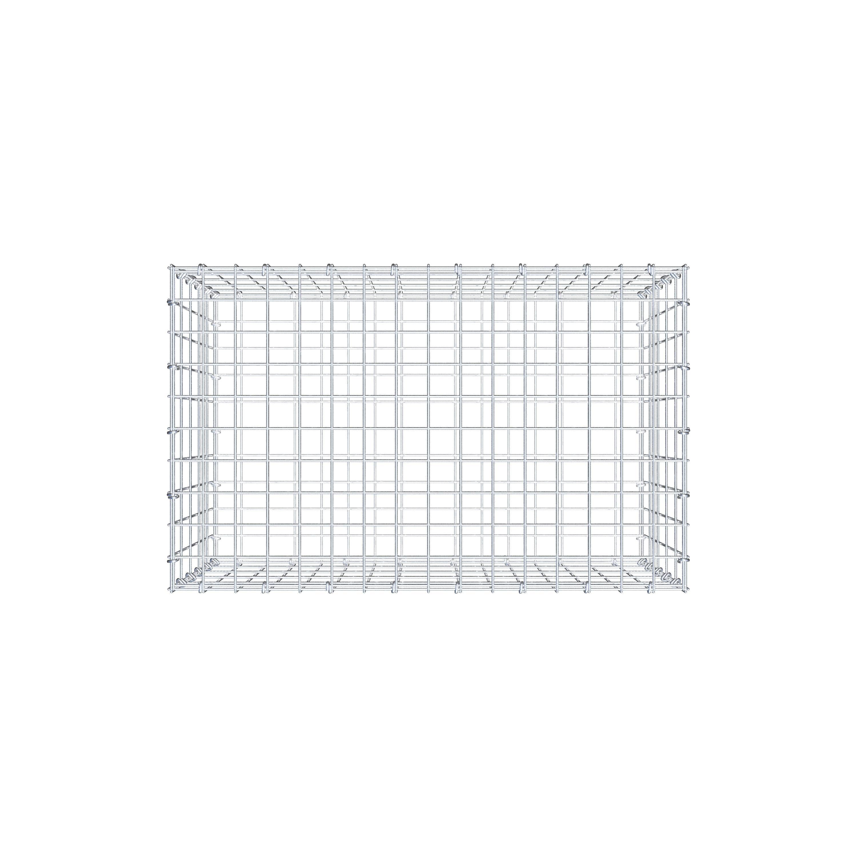 Gabion 80 cm x 50 cm x 50 cm (L x H x P), maille 5 cm x 10 cm, anneau en C