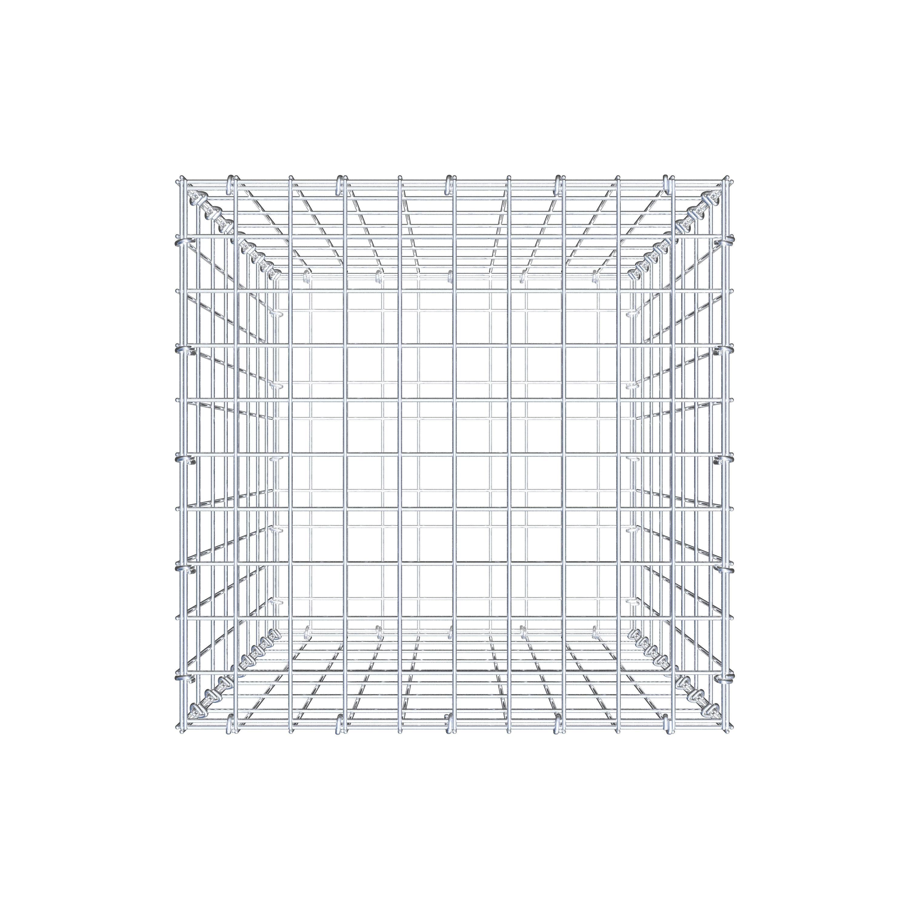 Gabion 80 cm x 50 cm x 50 cm (L x H x P), maille 5 cm x 10 cm, anneau en C