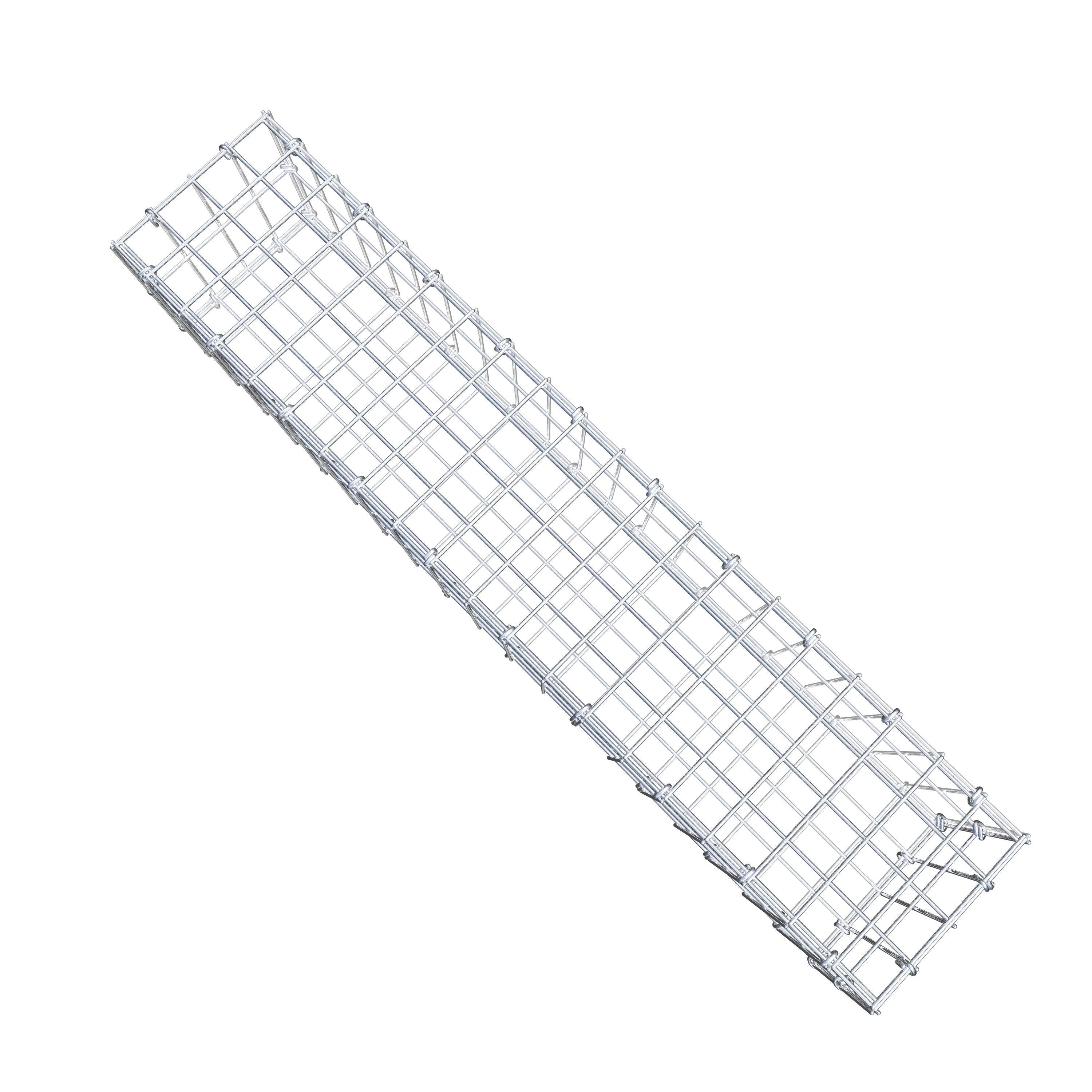 Gabion 100 cm x 20 cm x 20 cm (L x H x P), maille 5 cm x 10 cm, anneau en C