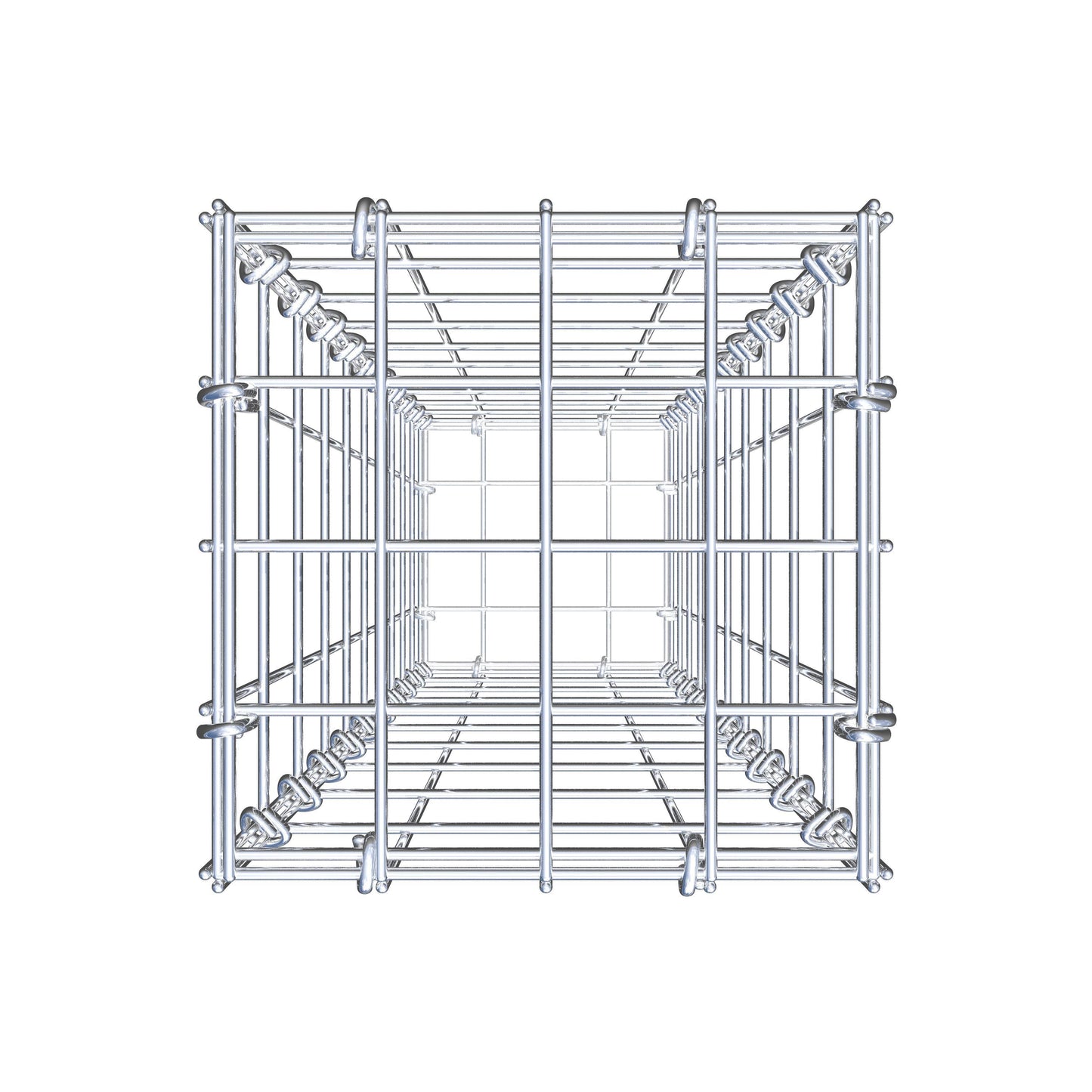Gabion 100 cm x 20 cm x 20 cm (L x H x P), mailles 5 cm x 10 cm, anneau en C