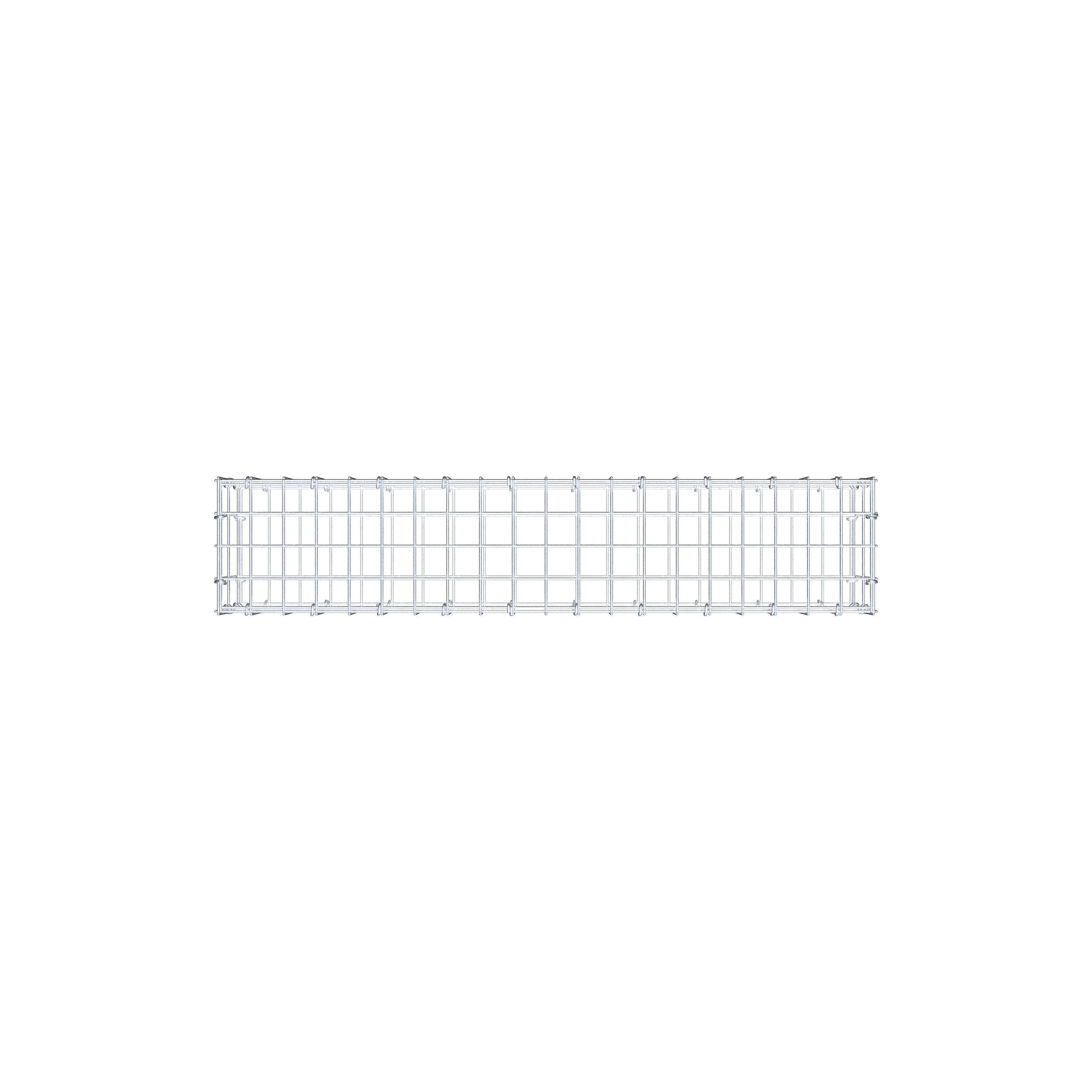 Gabion 100 cm x 20 cm x 20 cm (L x H x P), maille 5 cm x 10 cm, anneau en C