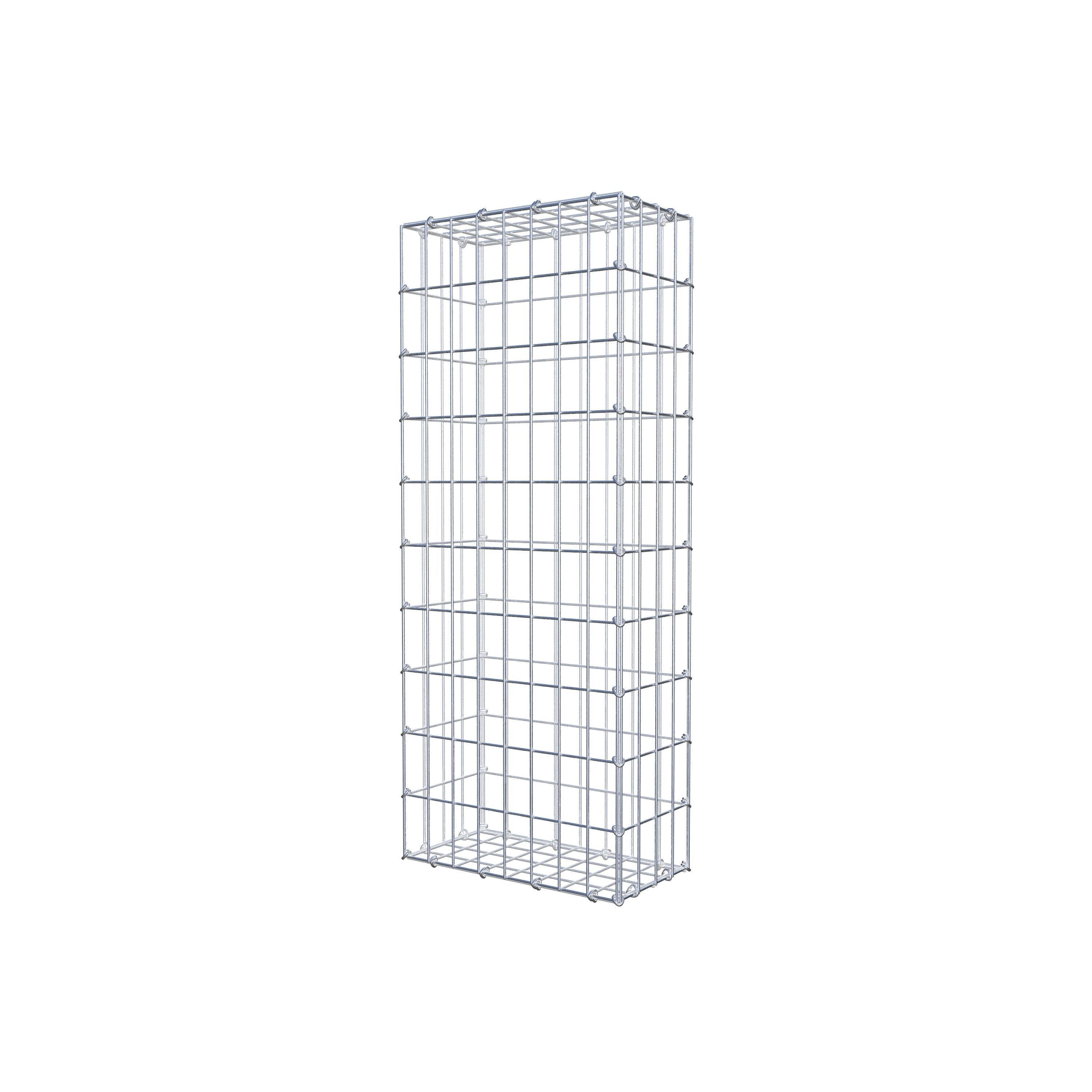 Gabion 100 cm x 20 cm x 40 cm (L x H x P), maille 5 cm x 10 cm, anneau en C