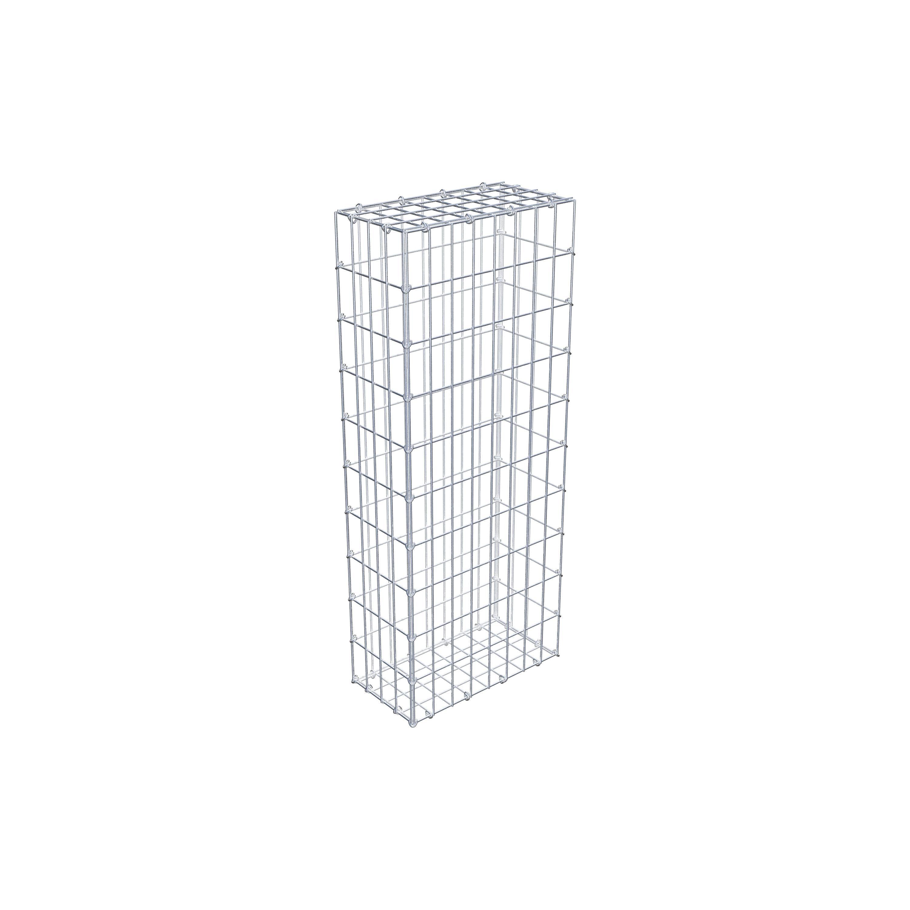 Gabion 100 cm x 20 cm x 40 cm (L x H x P), maille 5 cm x 10 cm, anneau en C