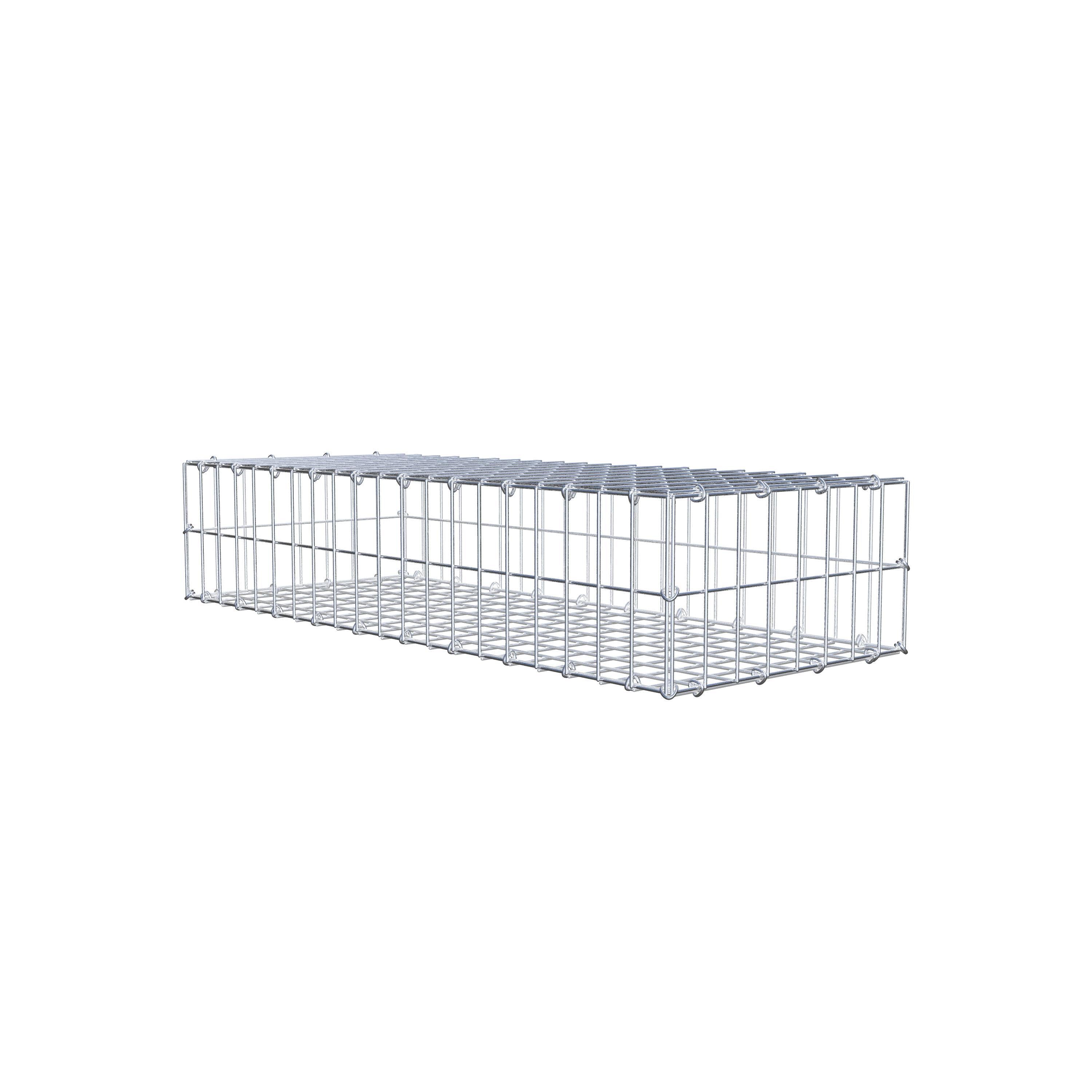 Gabion 100 cm x 20 cm x 40 cm (L x H x P), maille 5 cm x 10 cm, anneau en C