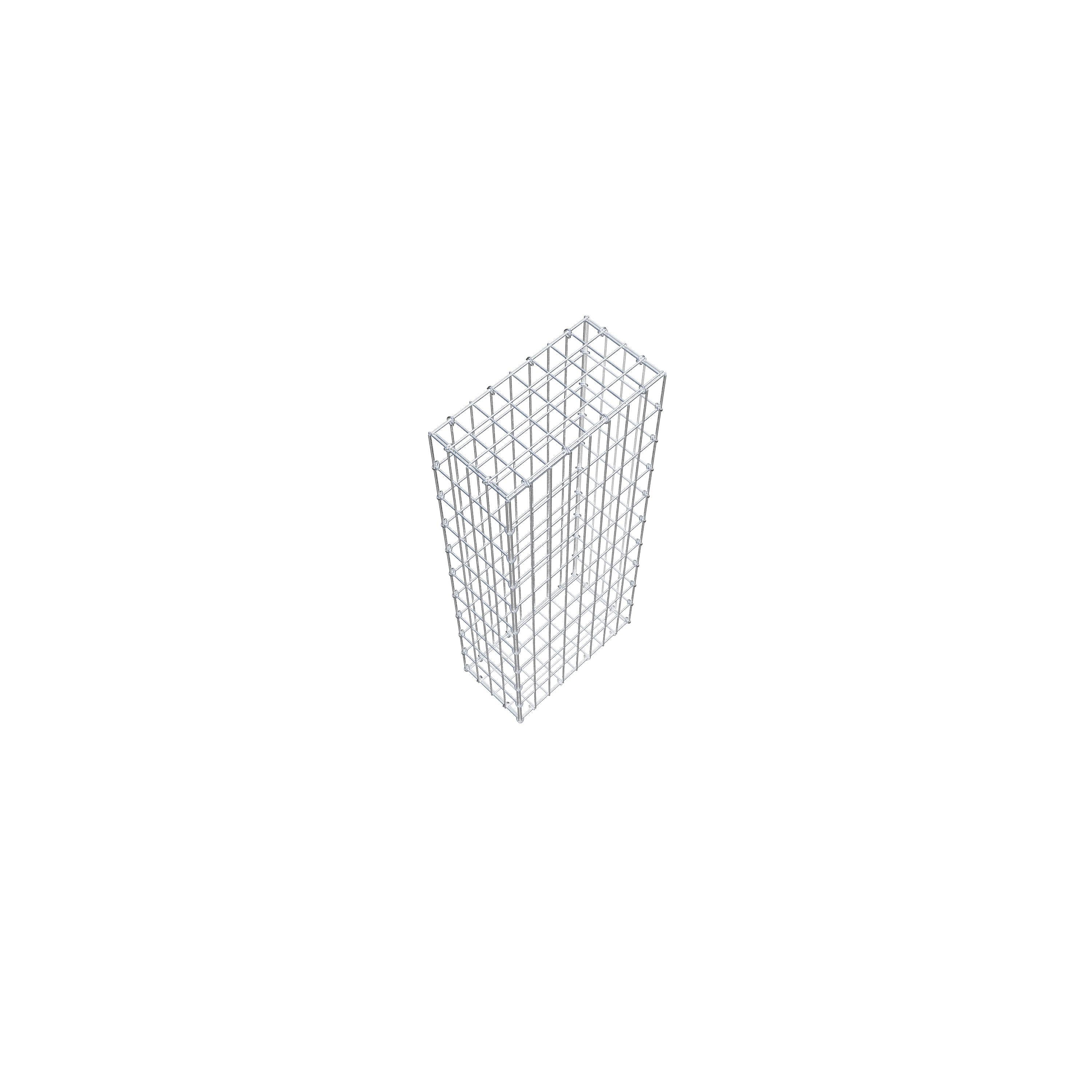 Gabion 100 cm x 20 cm x 40 cm (L x H x P), maille 5 cm x 10 cm, anneau en C