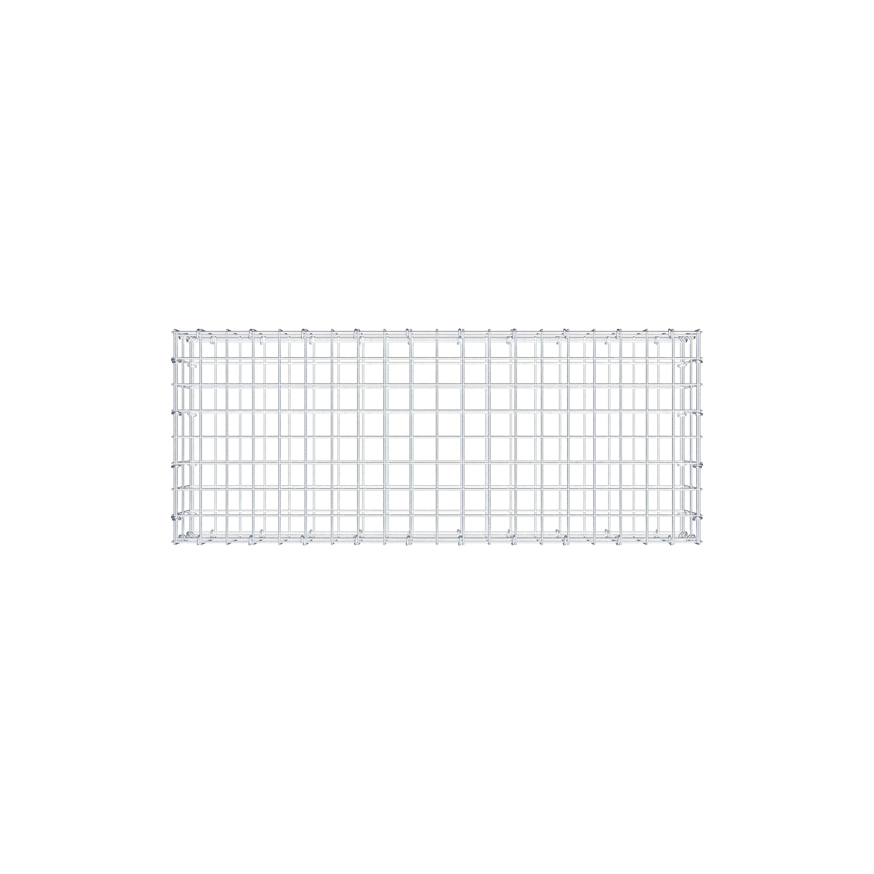 Gabion 100 cm x 20 cm x 40 cm (L x H x P), maille 5 cm x 10 cm, anneau en C