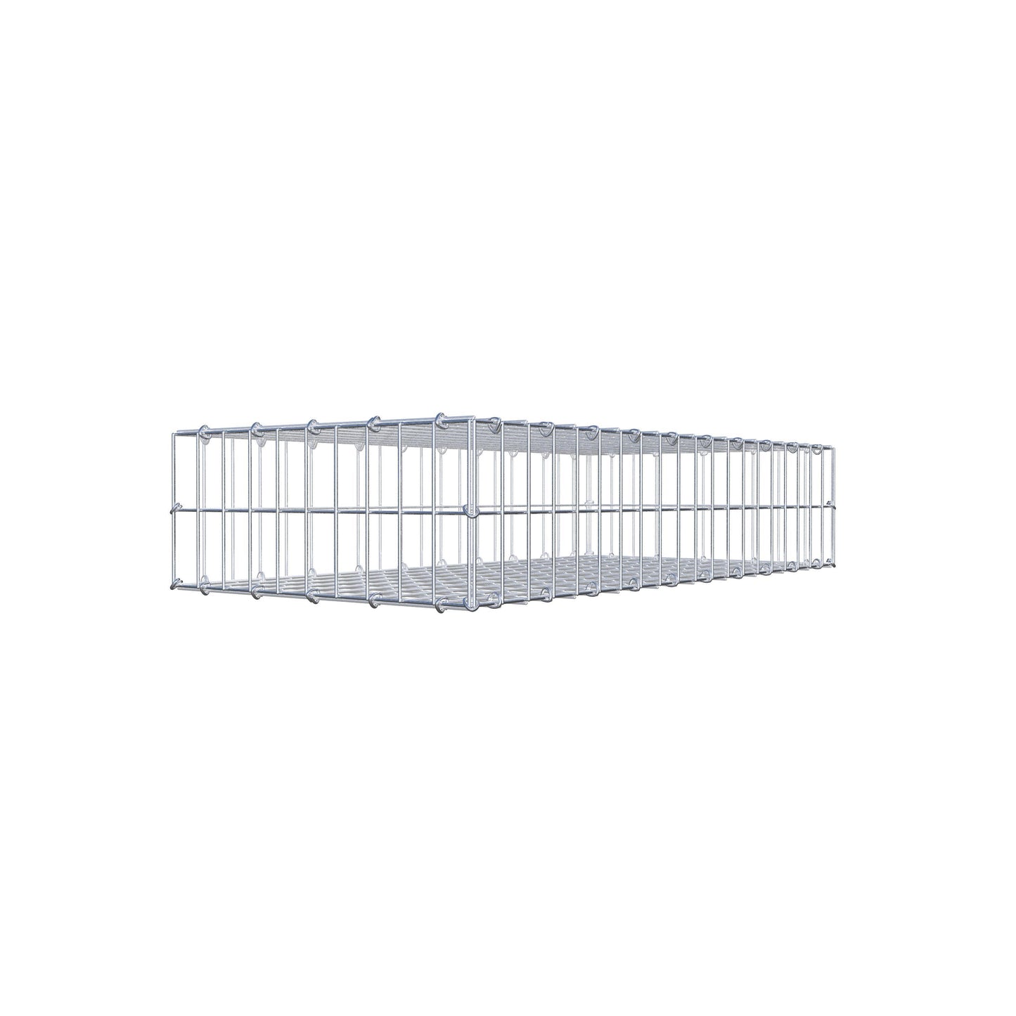 Gabione 100 cm x 20 cm x 50 cm (L x H x T), Maschenweite 5 cm x 10 cm, C-Ring