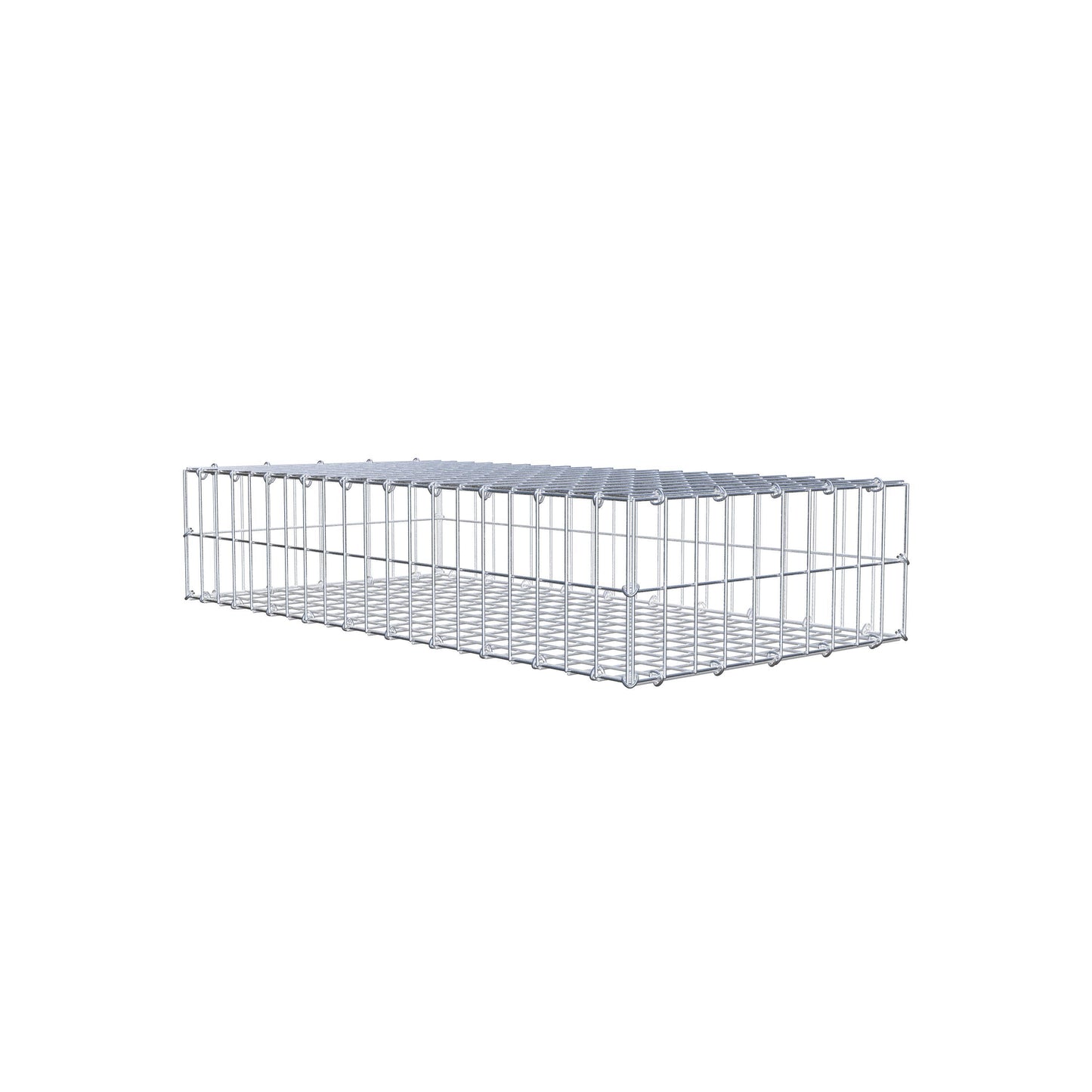 Gabione 100 cm x 20 cm x 50 cm (L x H x T), Maschenweite 5 cm x 10 cm, C-Ring