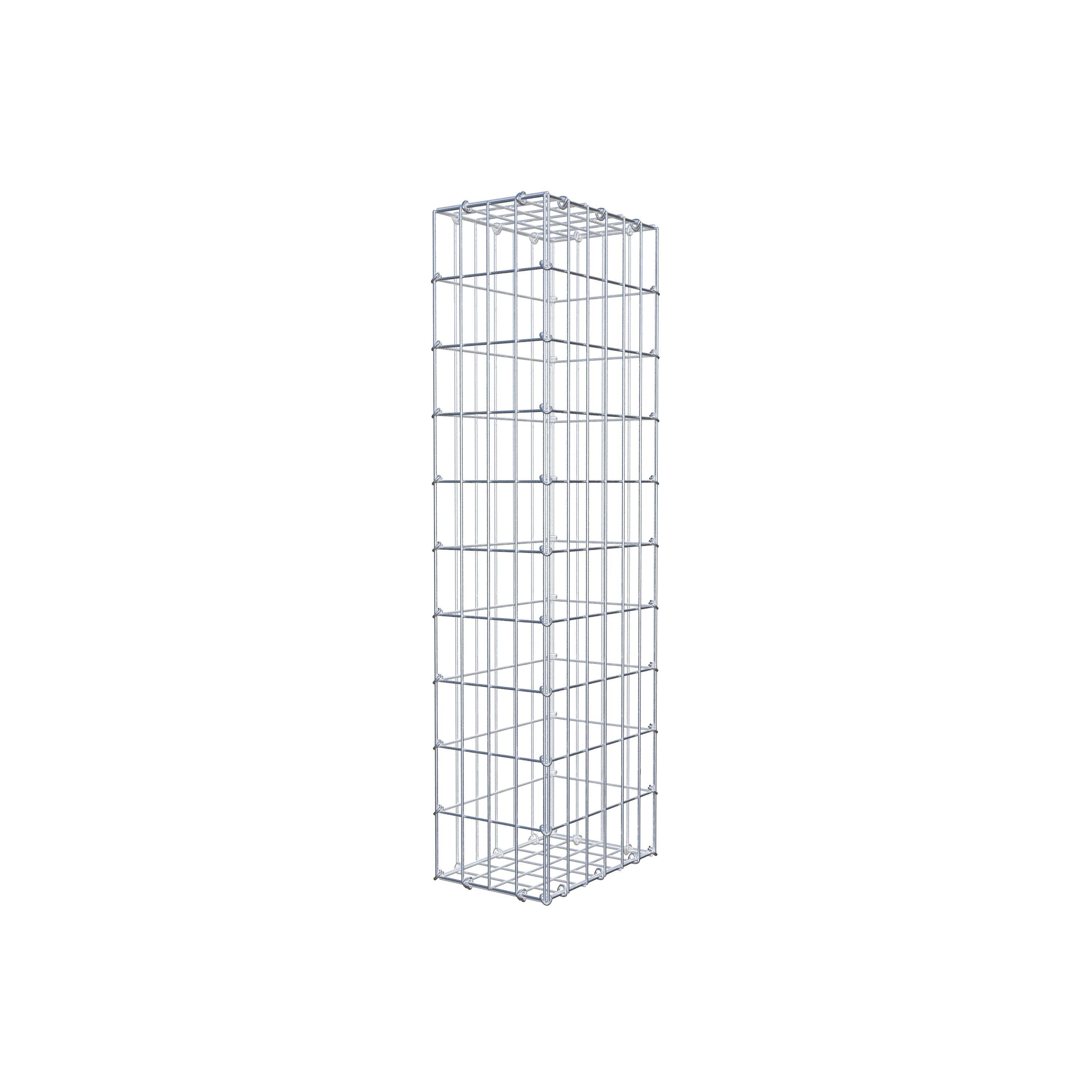 Gabion 100 cm x 30 cm x 20 cm (L x H x P), maille 5 cm x 10 cm, anneau en C