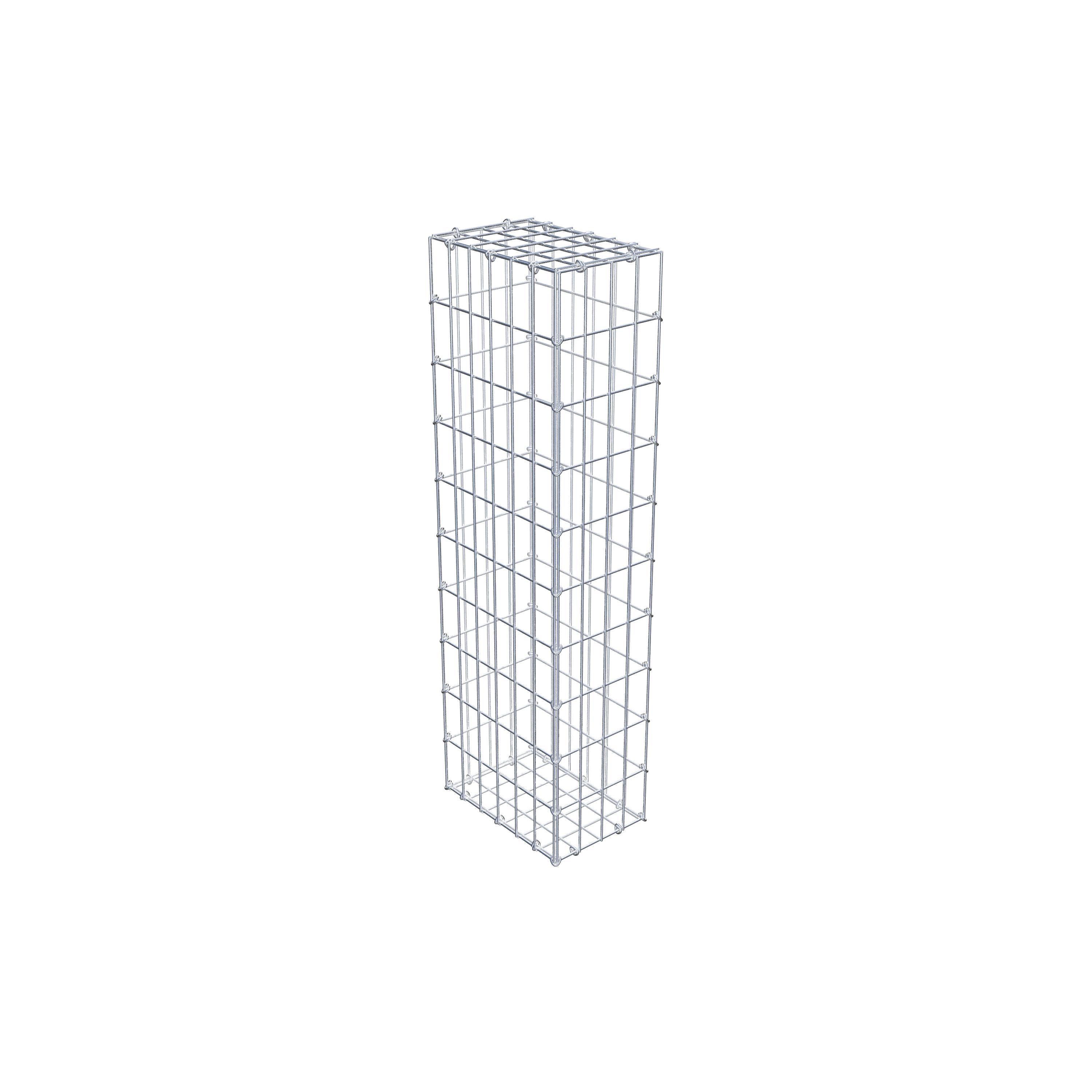 Gabion 100 cm x 30 cm x 20 cm (L x H x P), maille 5 cm x 10 cm, anneau en C