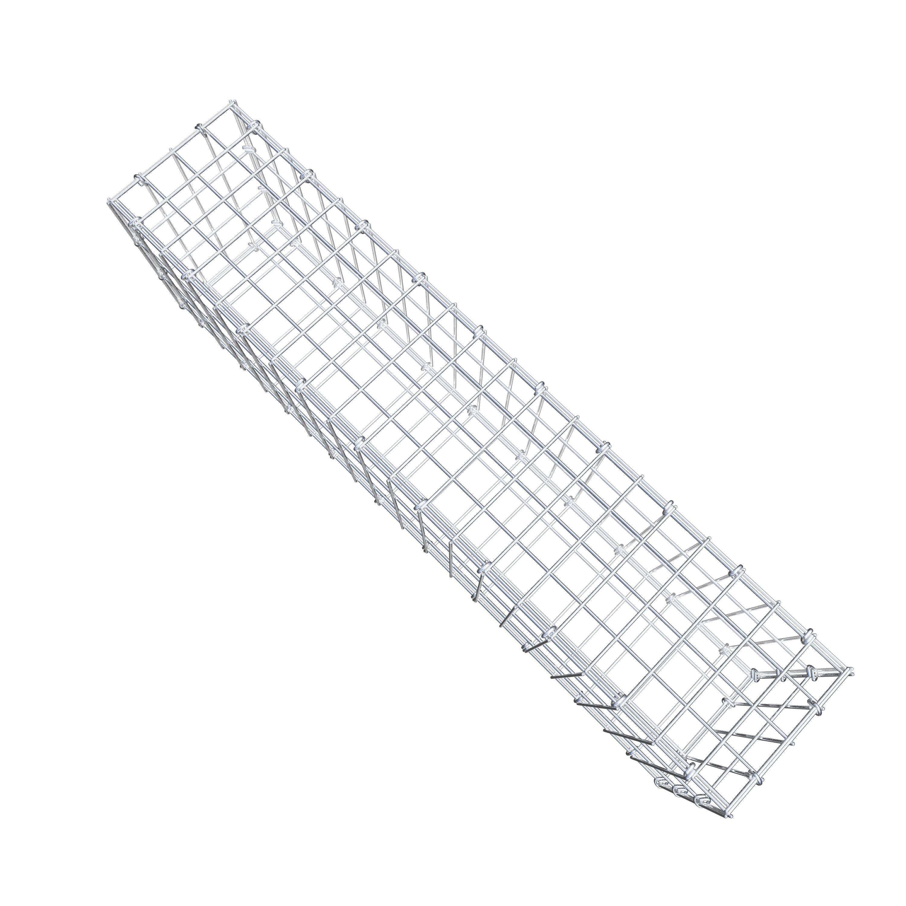 Gabion 100 cm x 30 cm x 20 cm (L x H x P), maille 5 cm x 10 cm, anneau en C