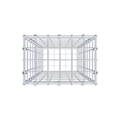 Gavión 100 cm x 30 cm x 20 cm (L x A x P), luz de malla 5 cm x 10 cm, anillo en C