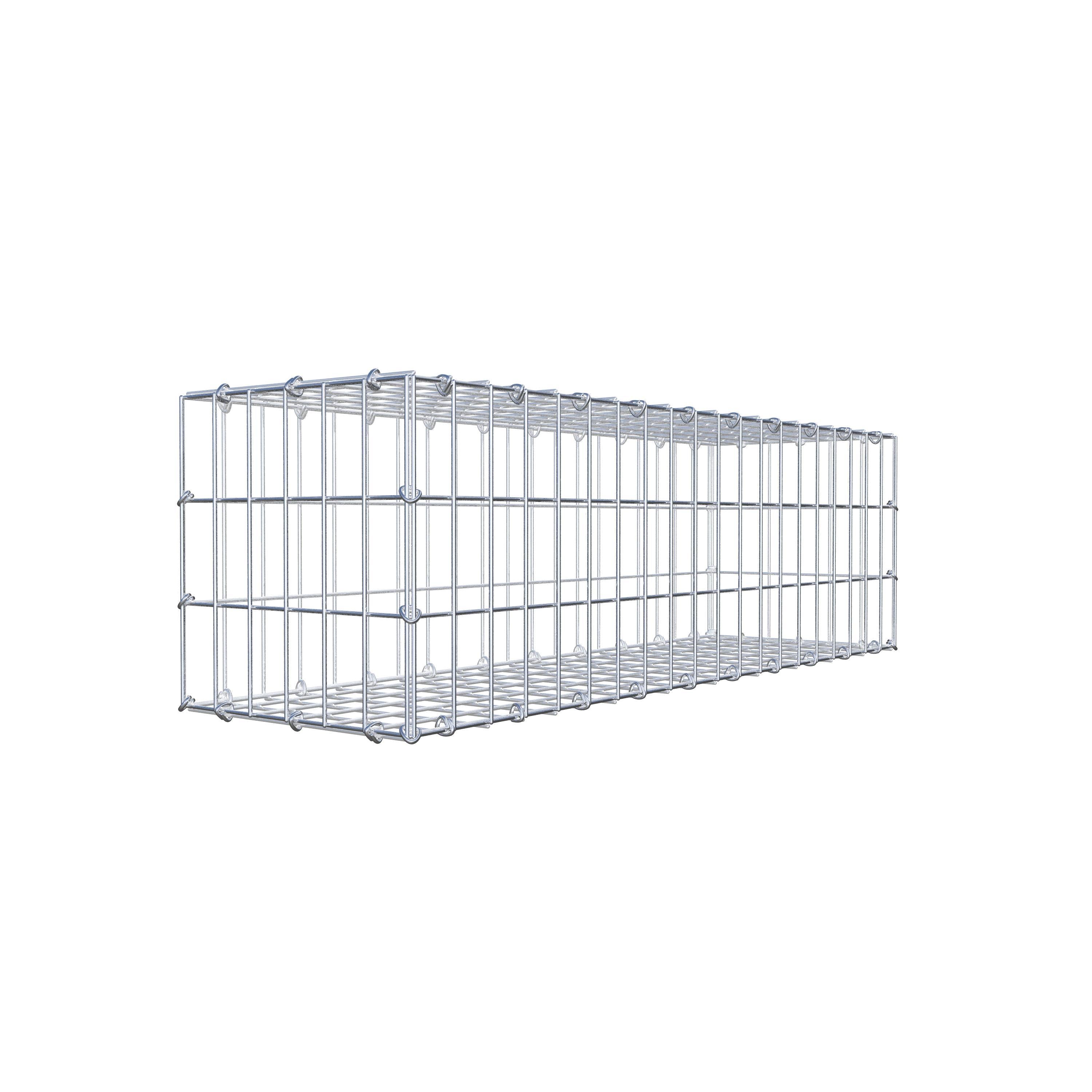 Gabion 100 cm x 30 cm x 30 cm (L x H x P), mailles 5 cm x 10 cm, anneau en C