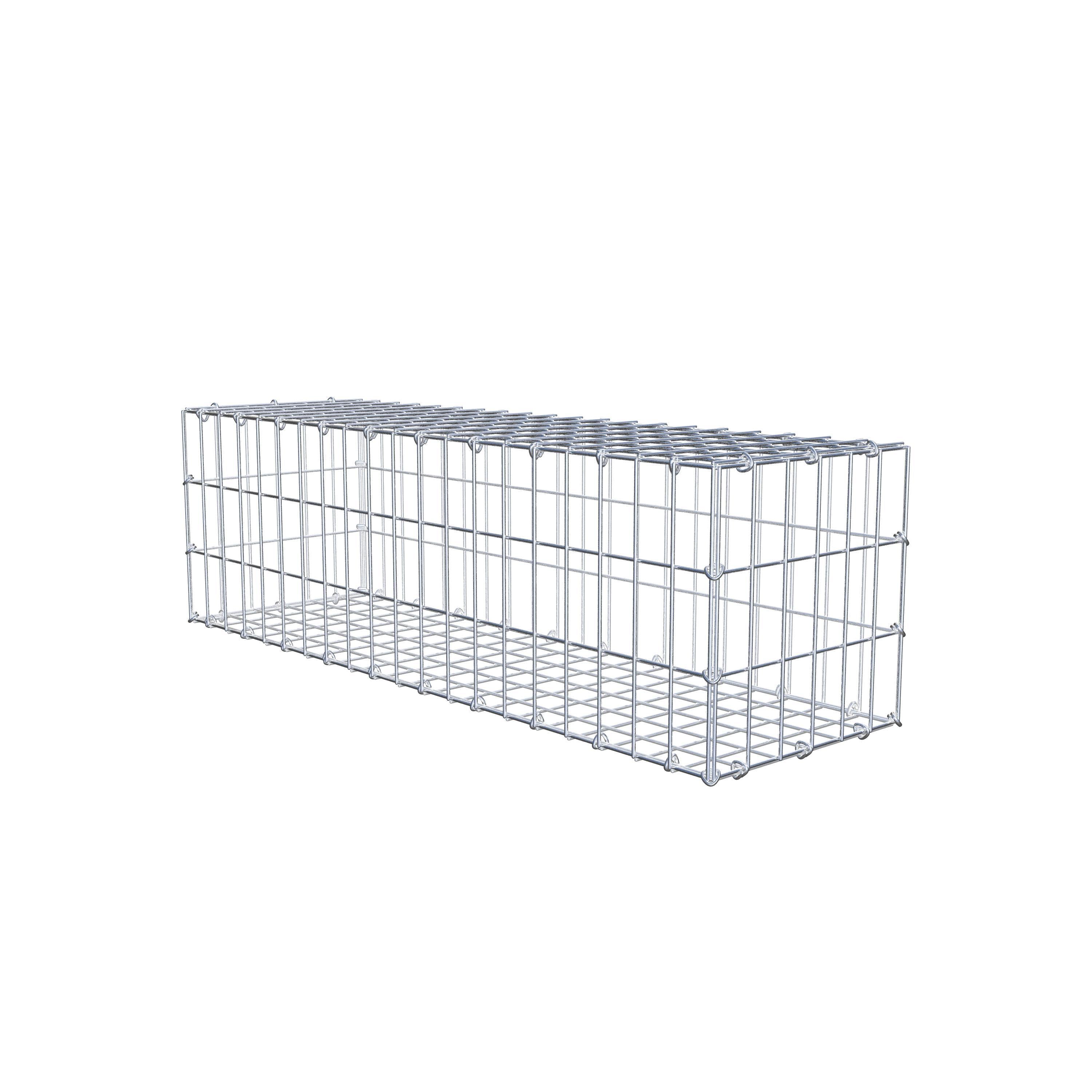 Gabion 100 cm x 30 cm x 30 cm (L x H x P), mailles 5 cm x 10 cm, anneau en C