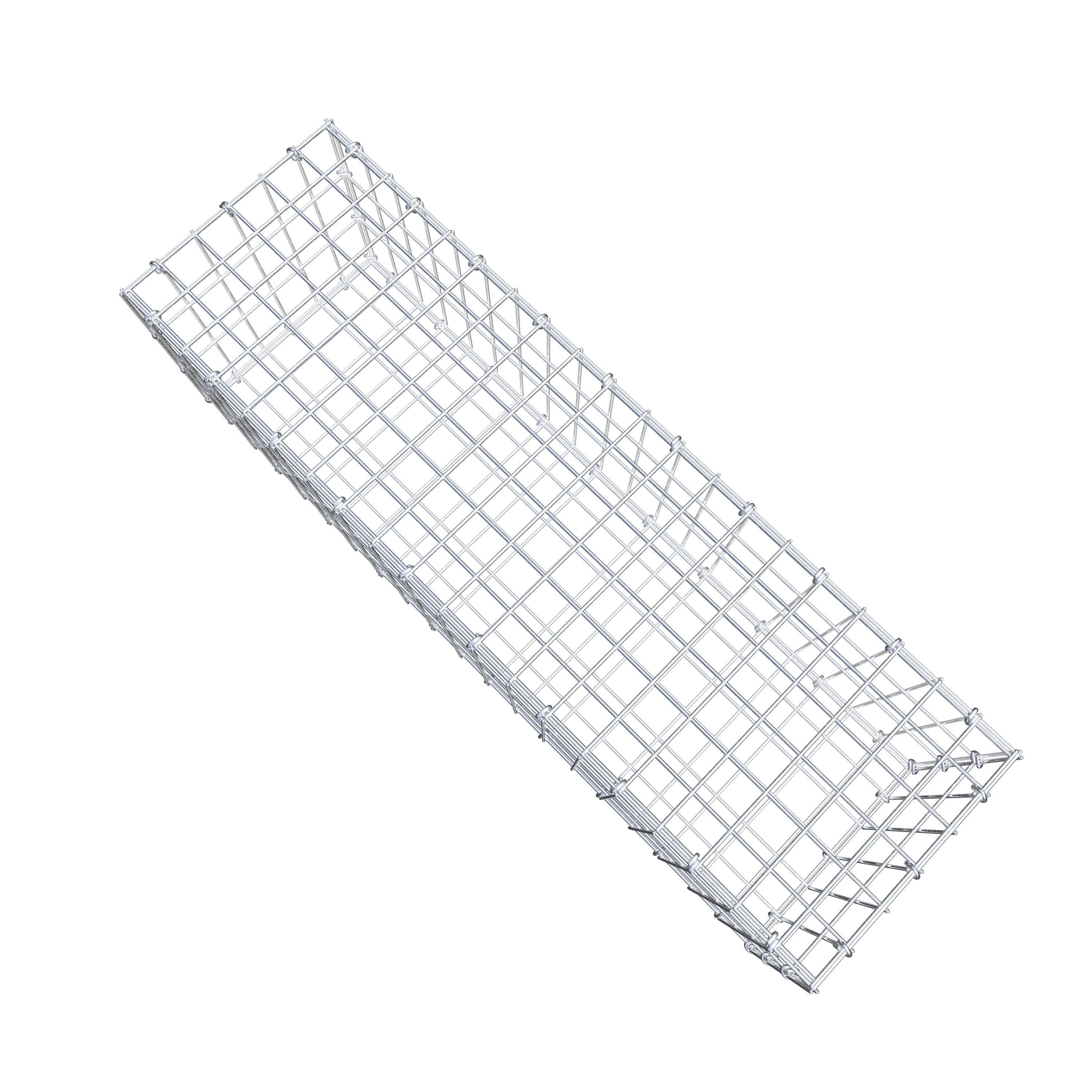 Gabion 100 cm x 30 cm x 30 cm (L x H x P), maille 5 cm x 10 cm, anneau en C