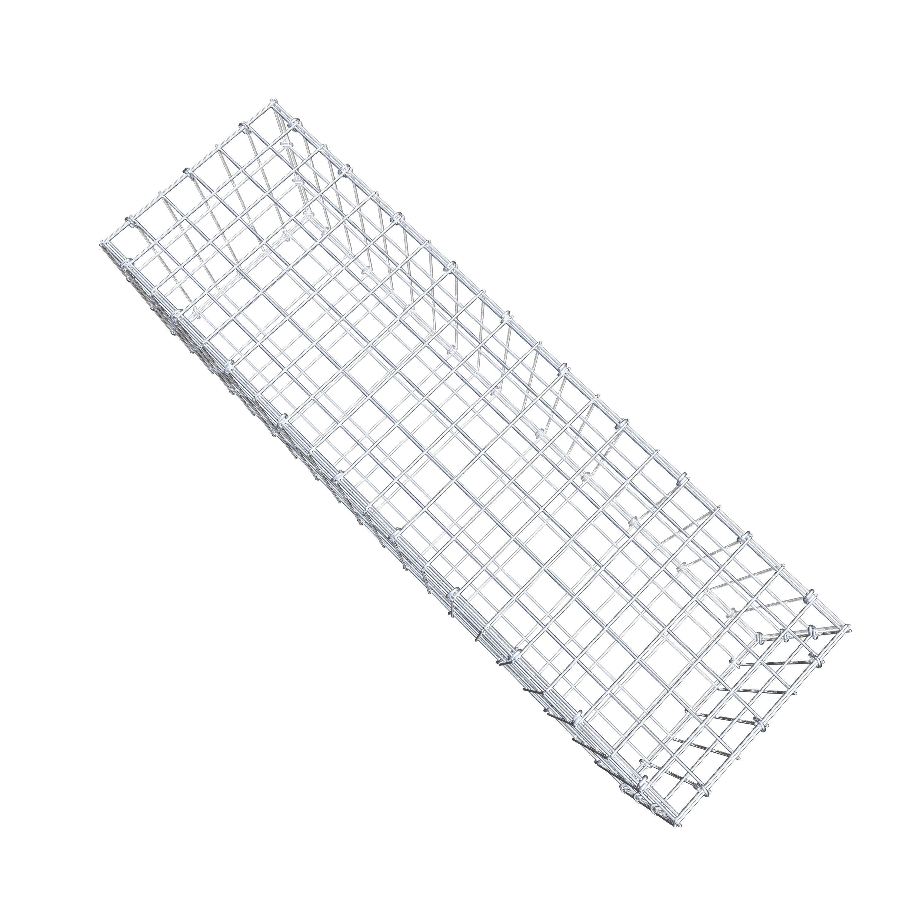 Gabion 100 cm x 30 cm x 30 cm (L x H x P), mailles 5 cm x 10 cm, anneau en C
