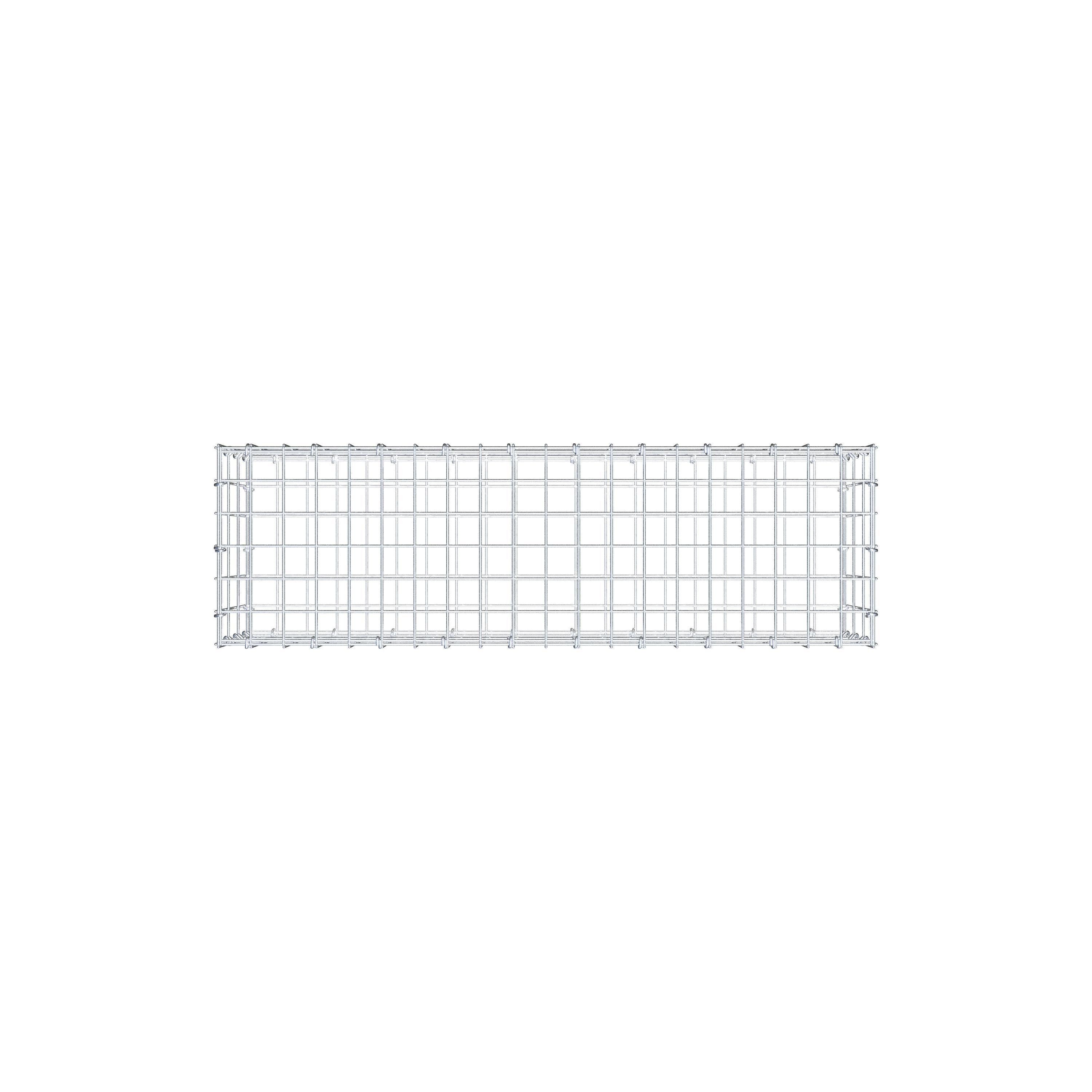 Gabion 100 cm x 30 cm x 30 cm (L x H x P), mailles 5 cm x 10 cm, anneau en C