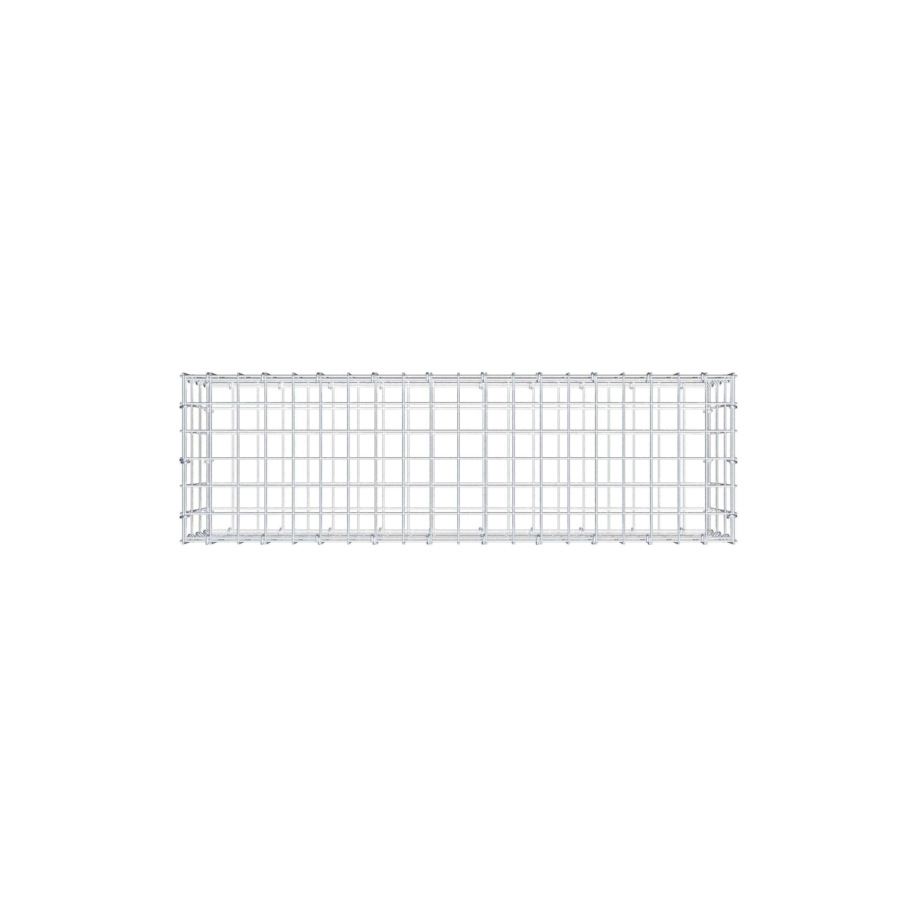 Gabion 100 cm x 30 cm x 30 cm (L x H x P), maille 5 cm x 10 cm, anneau en C