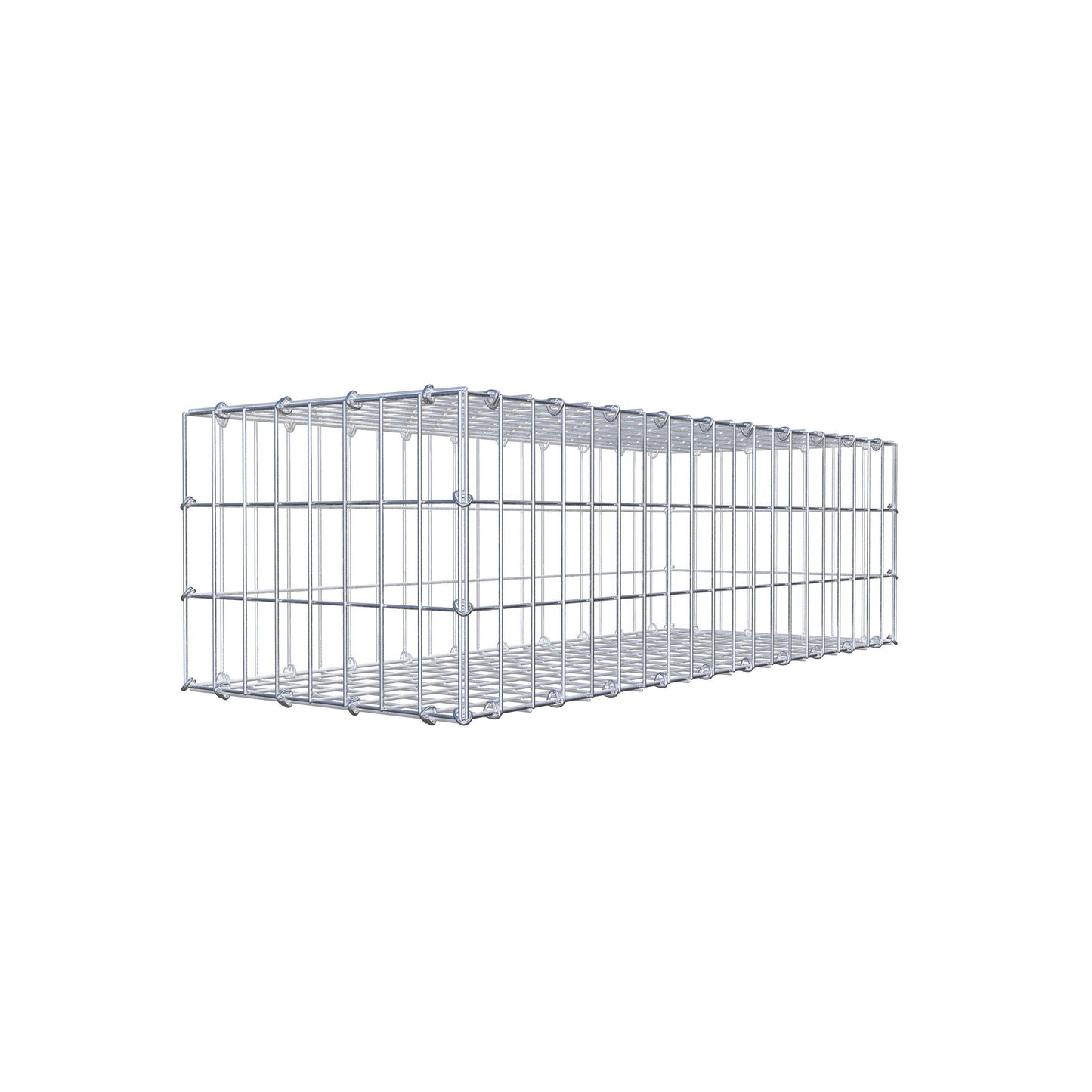 Gabião 100 cm x 30 cm x 40 cm (C x A x P), malhagem 5 cm x 10 cm, anel C