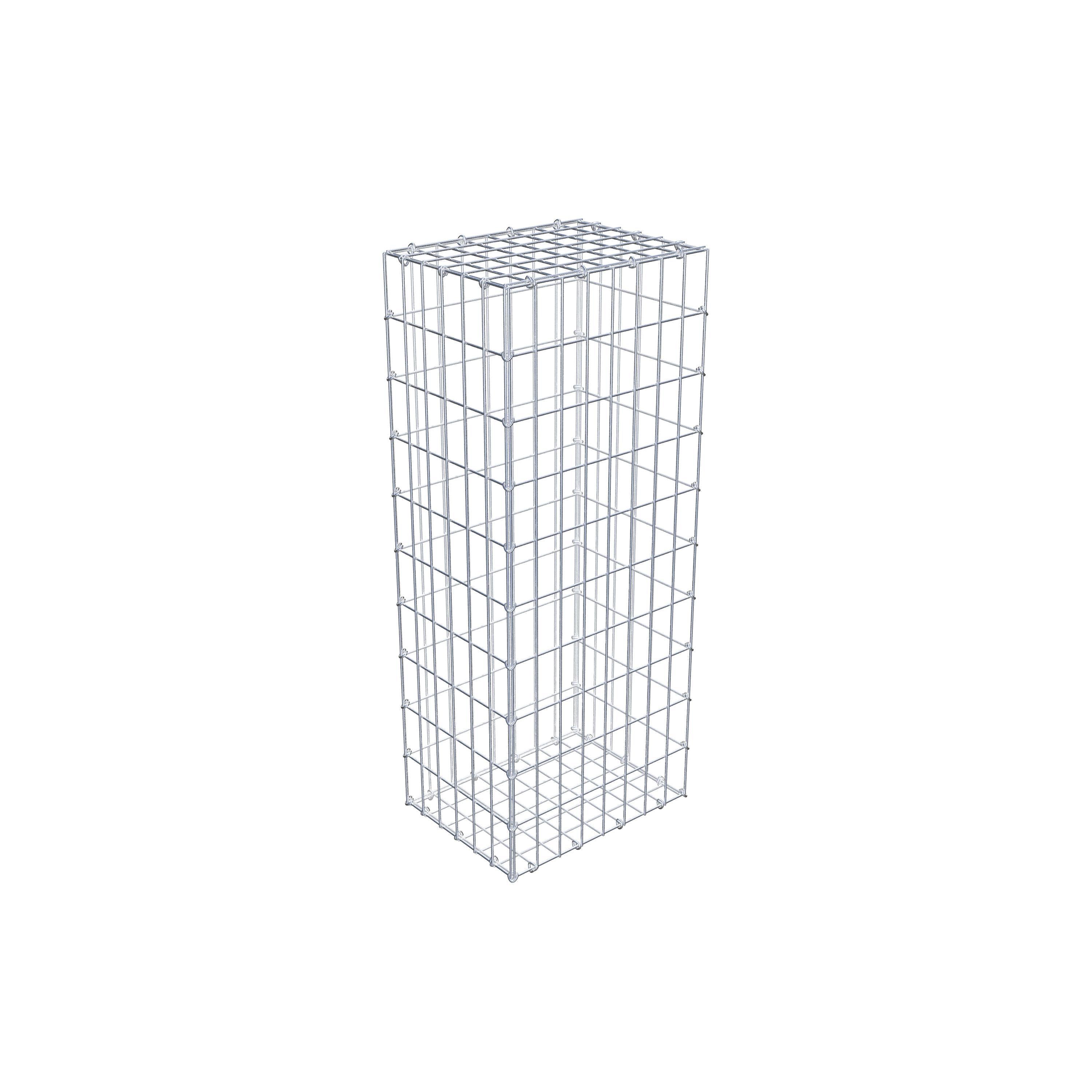 Gabion 100 cm x 30 cm x 40 cm (L x H x P), maille 5 cm x 10 cm, anneau en C