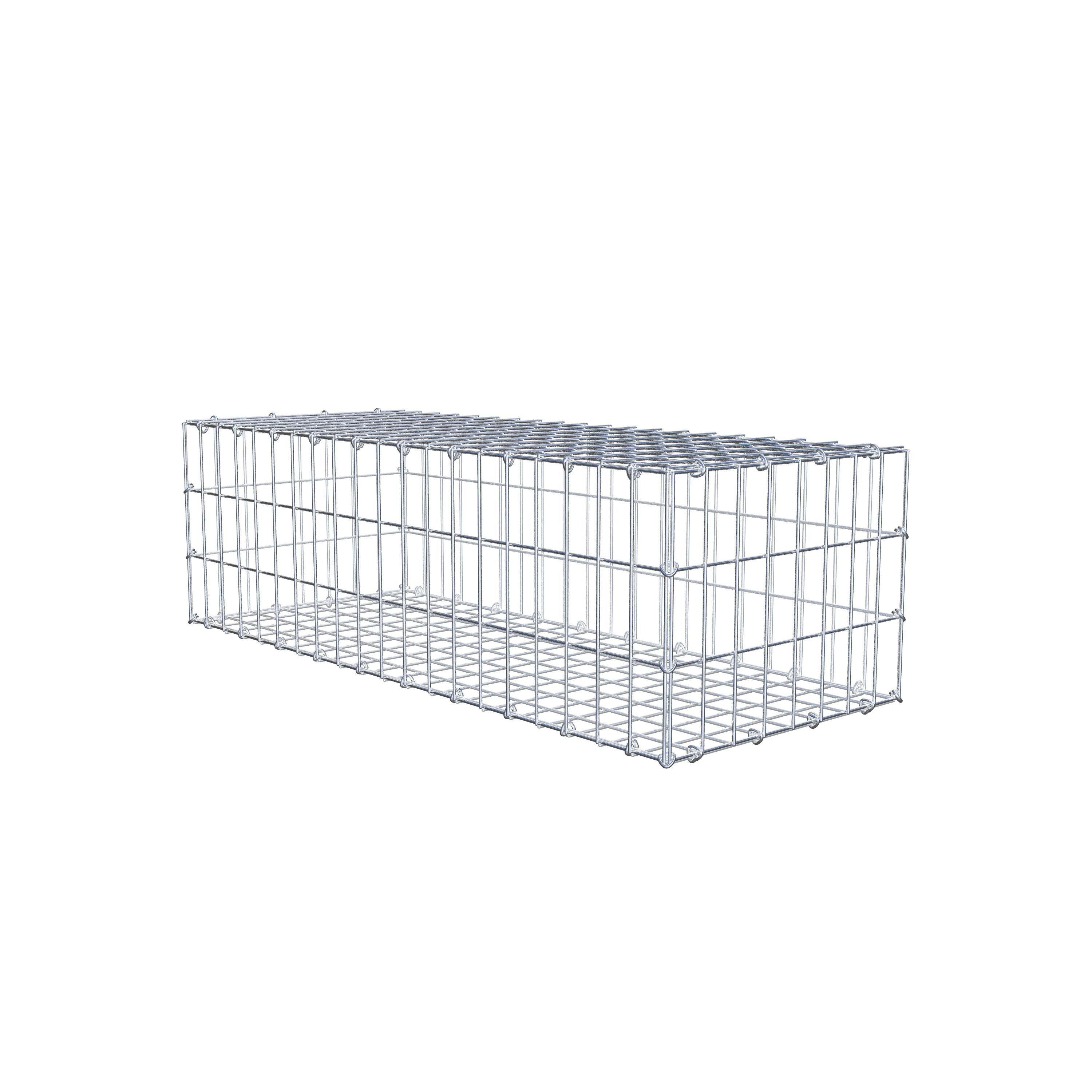 Gabion 100 cm x 30 cm x 40 cm (L x H x P), maille 5 cm x 10 cm, anneau en C