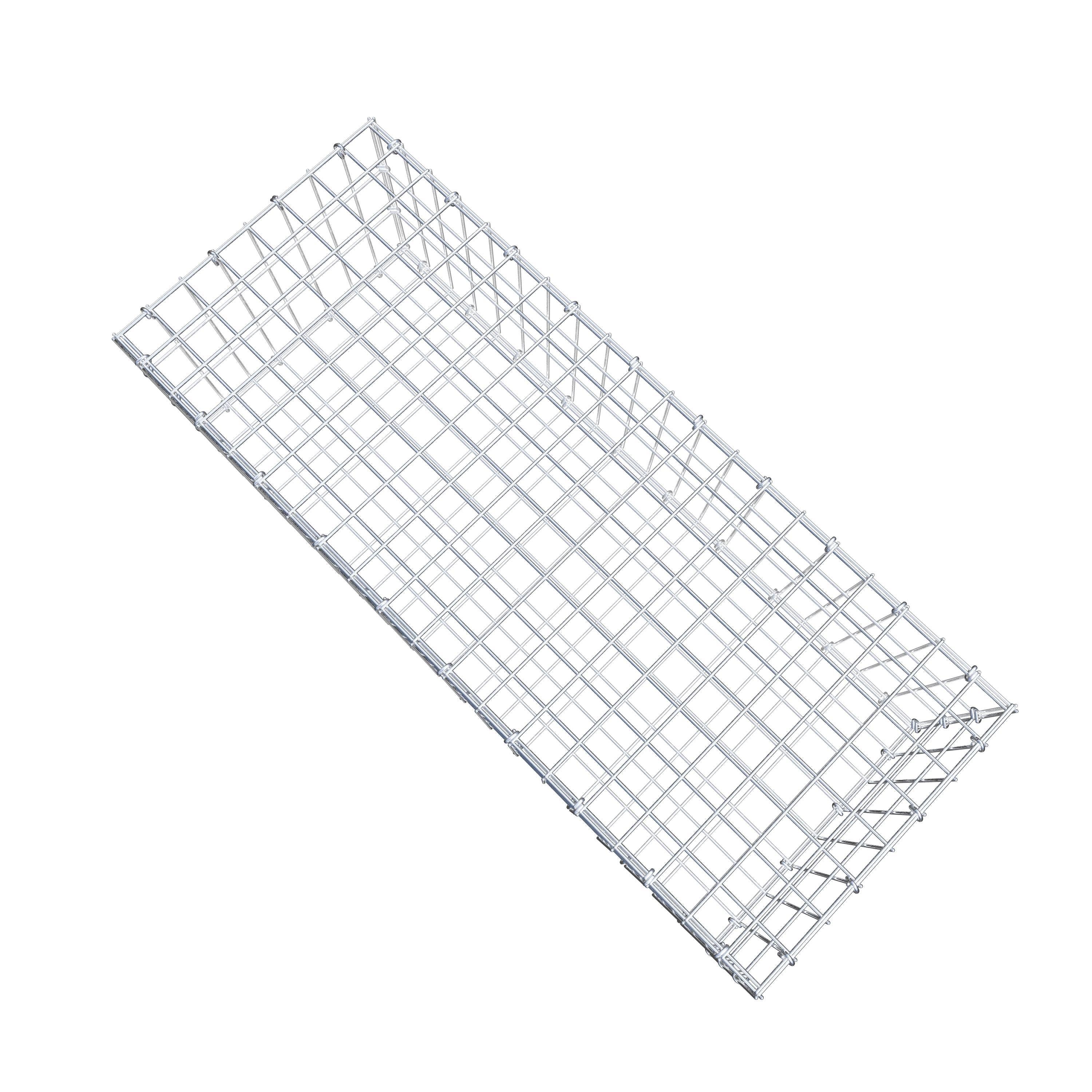 Gabion 100 cm x 30 cm x 40 cm (L x H x P), maille 5 cm x 10 cm, anneau en C