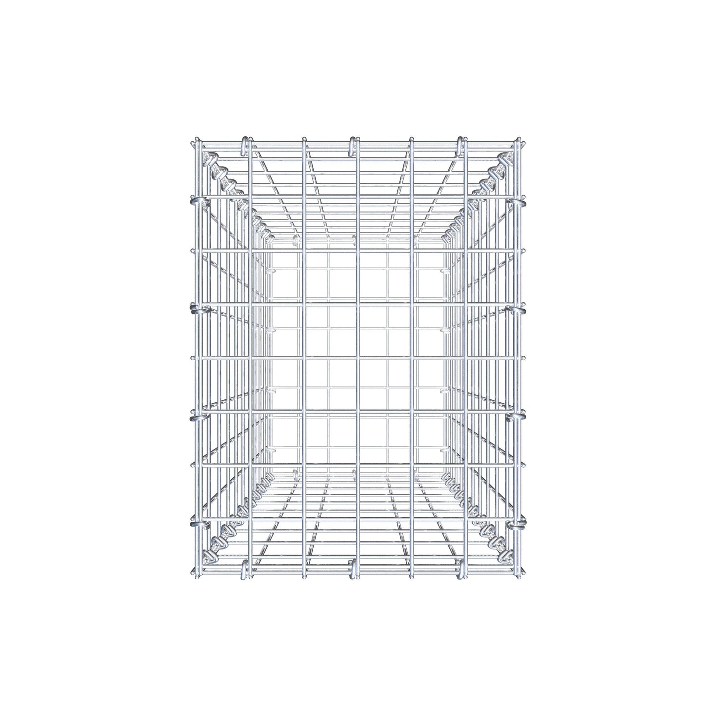 Gabião 100 cm x 30 cm x 40 cm (C x A x P), malhagem 5 cm x 10 cm, anel C