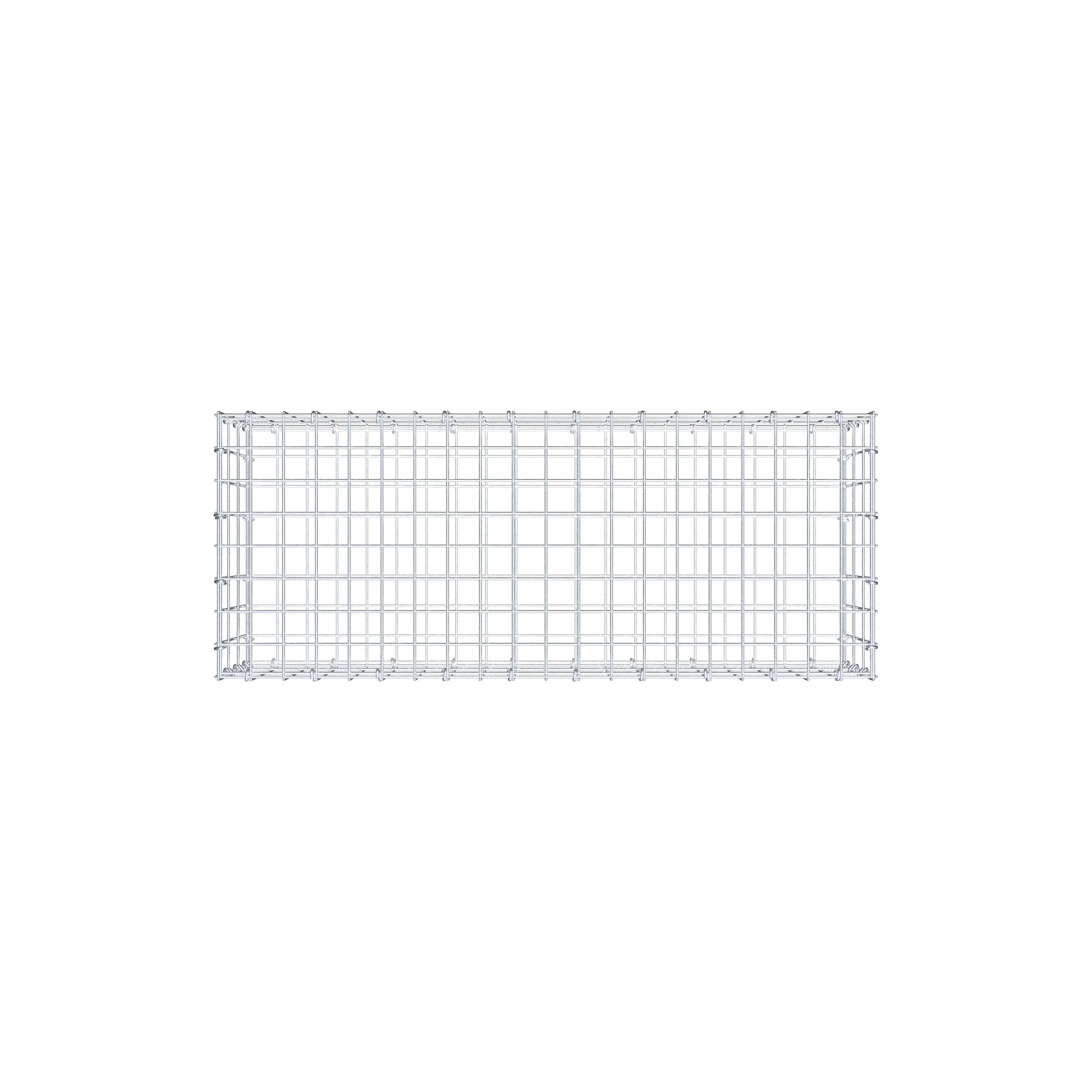 Gabion 100 cm x 30 cm x 40 cm (L x H x P), maille 5 cm x 10 cm, anneau en C