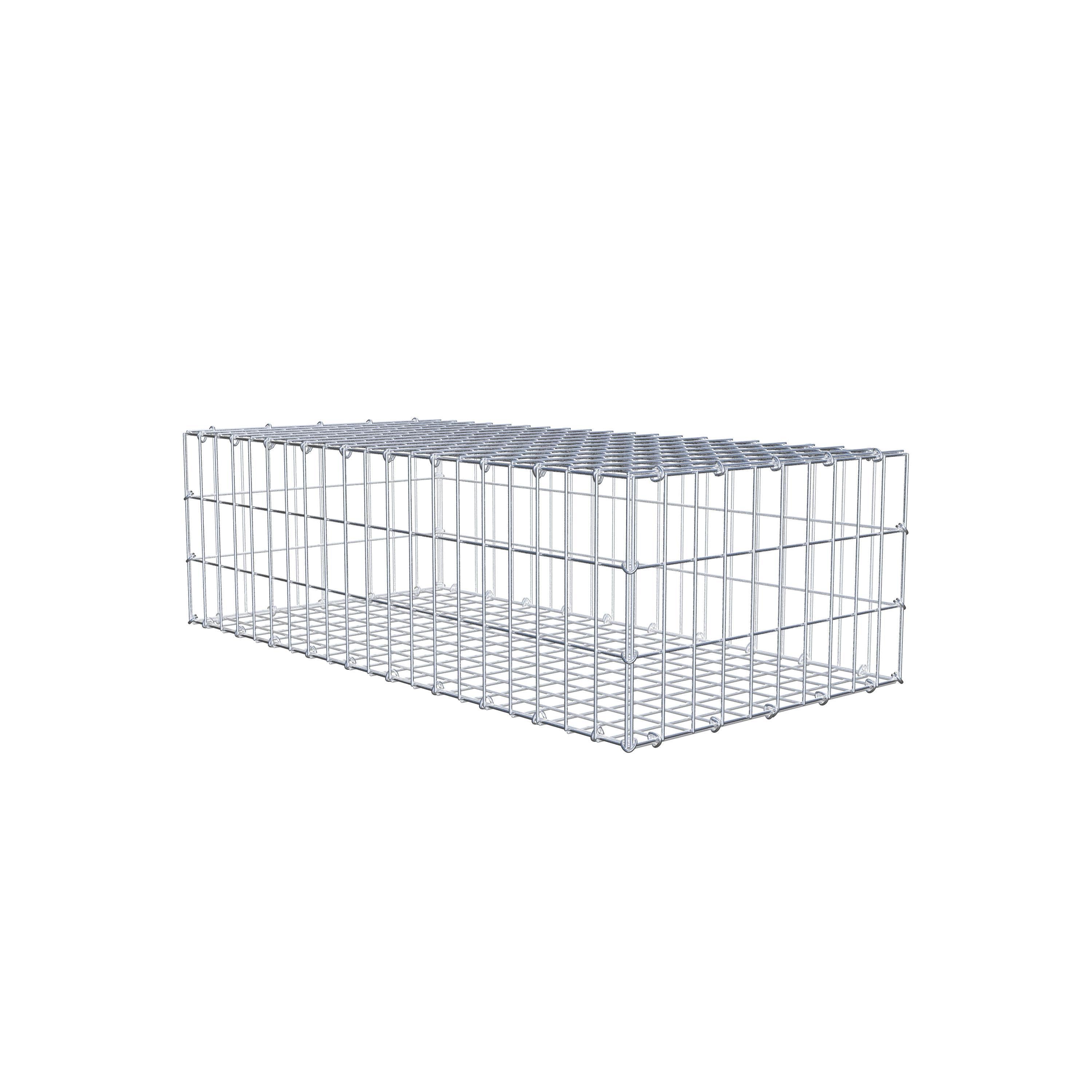 Gabion 100 cm x 30 cm x 50 cm (L x H x P), maille 5 cm x 10 cm, anneau en C