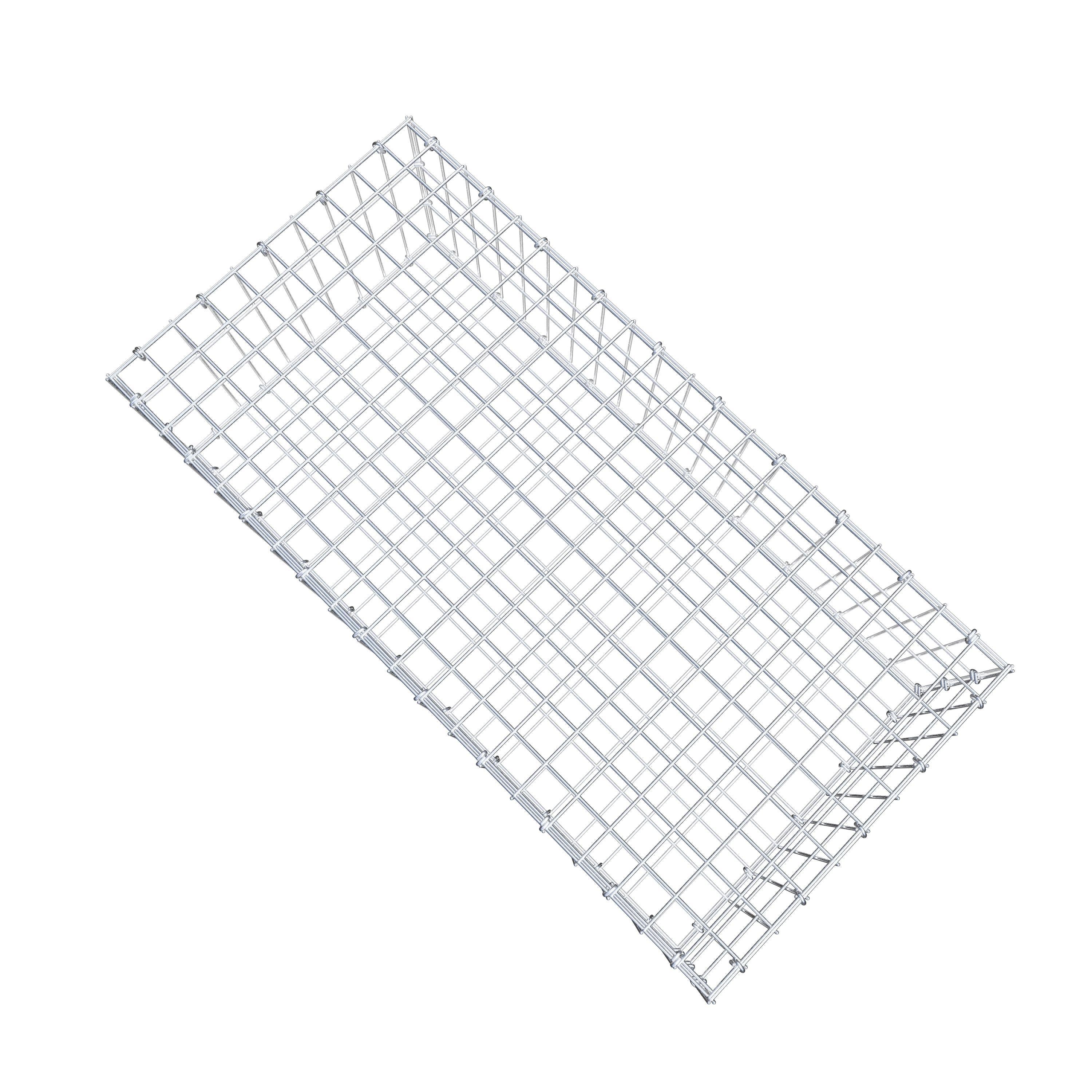 Gabion 100 cm x 30 cm x 50 cm (L x H x P), maille 5 cm x 10 cm, anneau en C