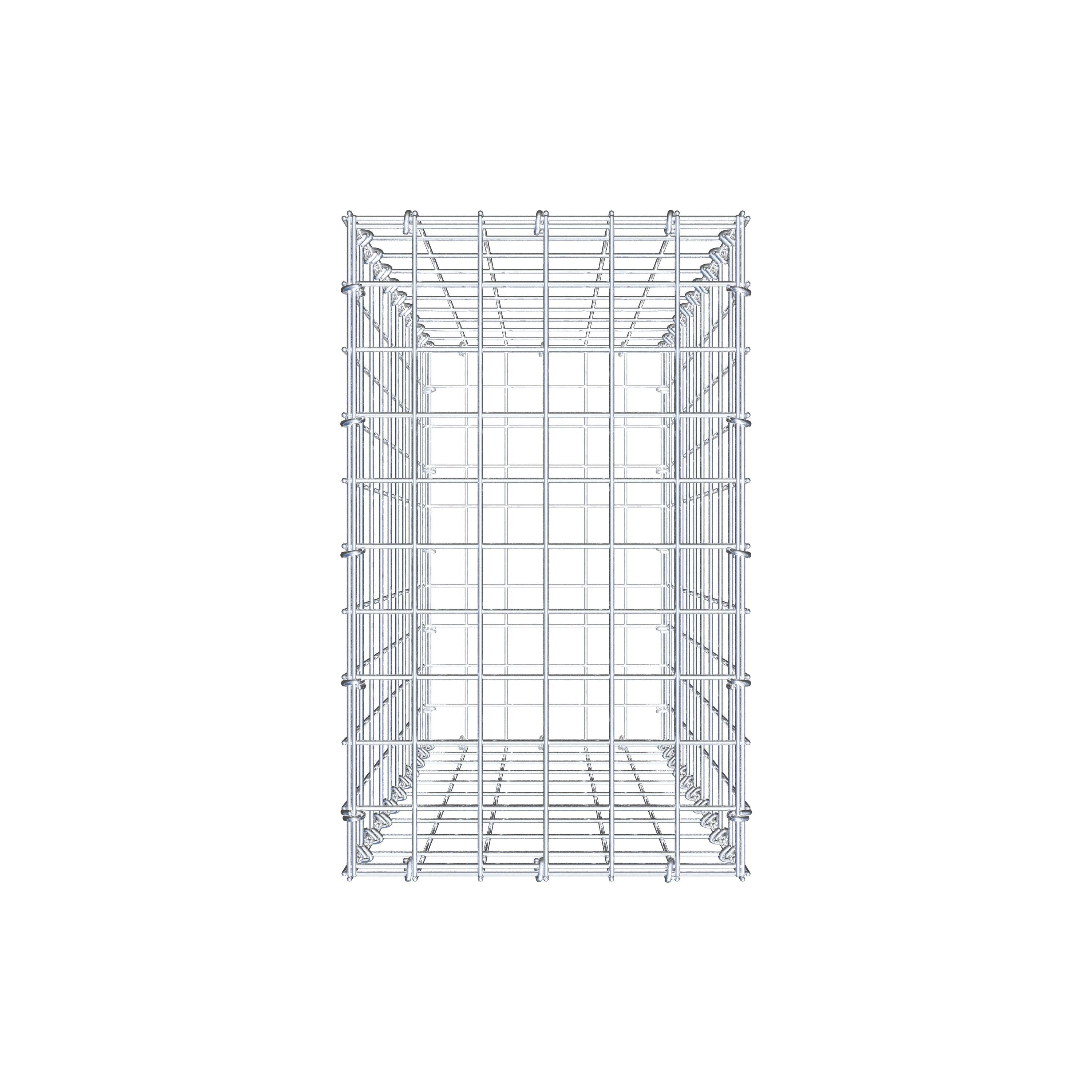 Gabion 100 cm x 30 cm x 50 cm (L x H x P), maille 5 cm x 10 cm, anneau en C