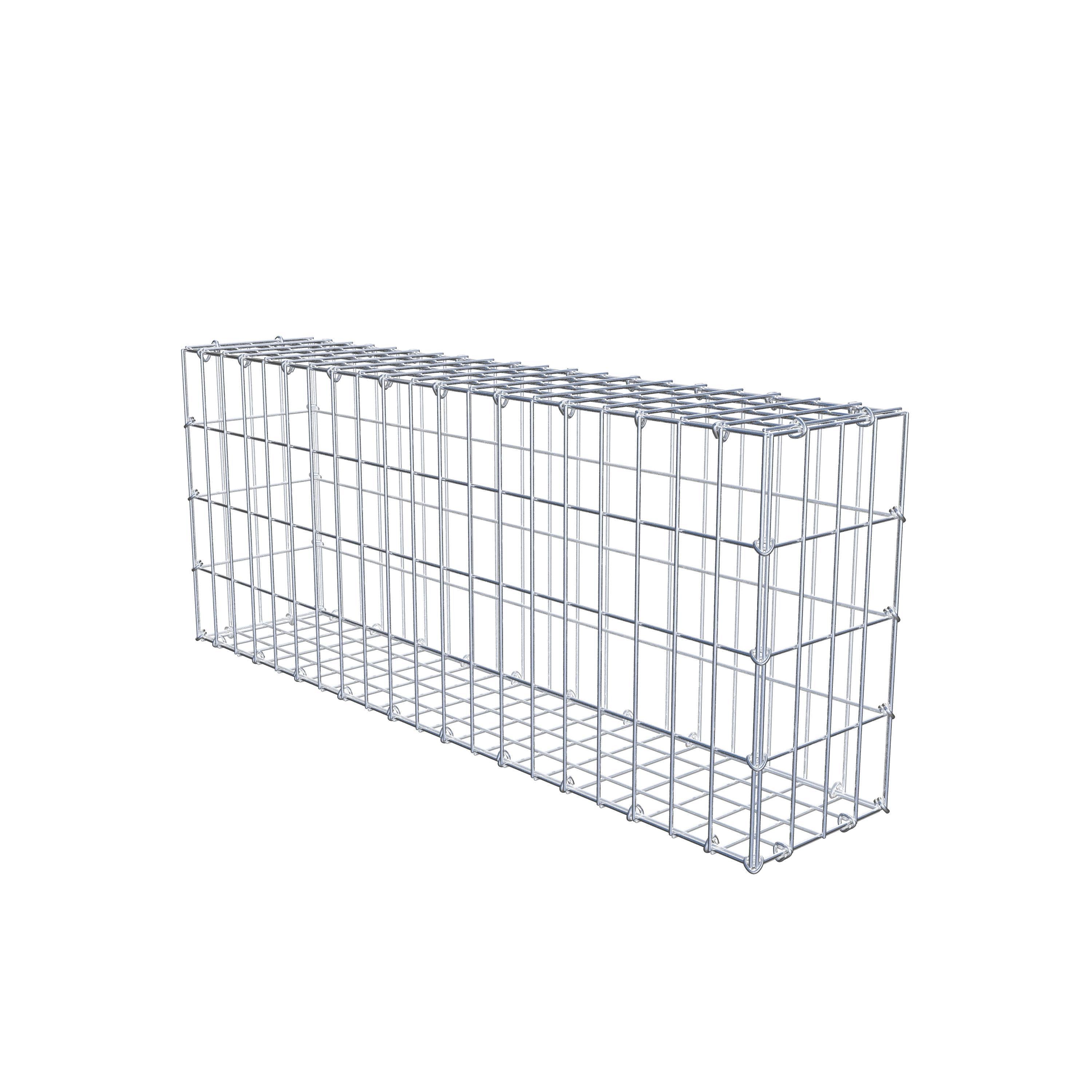 Gabion 100 cm x 40 cm x 20 cm (L x H x P), maille 5 cm x 10 cm, anneau en C