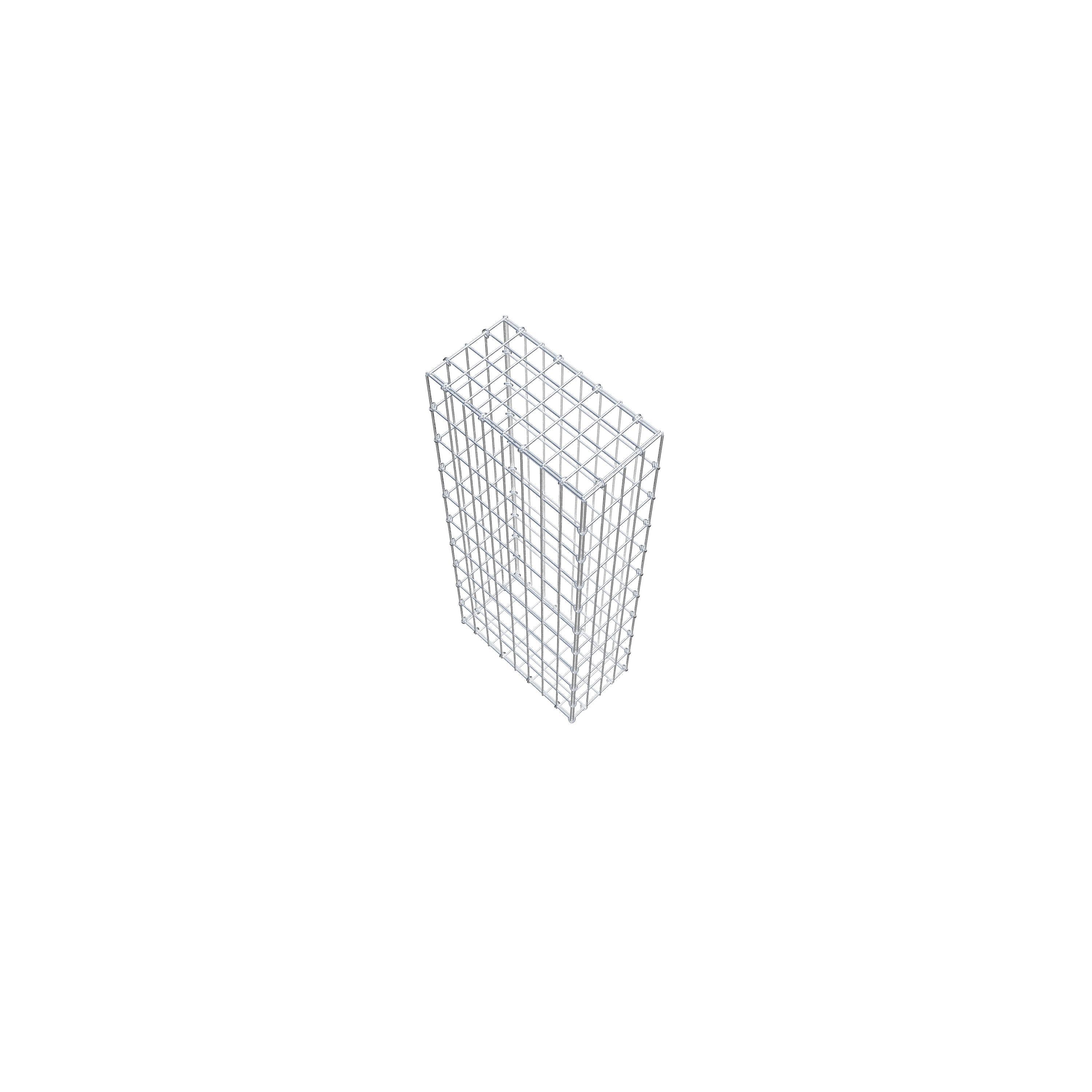 Gabion 100 cm x 40 cm x 20 cm (L x H x P), maille 5 cm x 10 cm, anneau en C