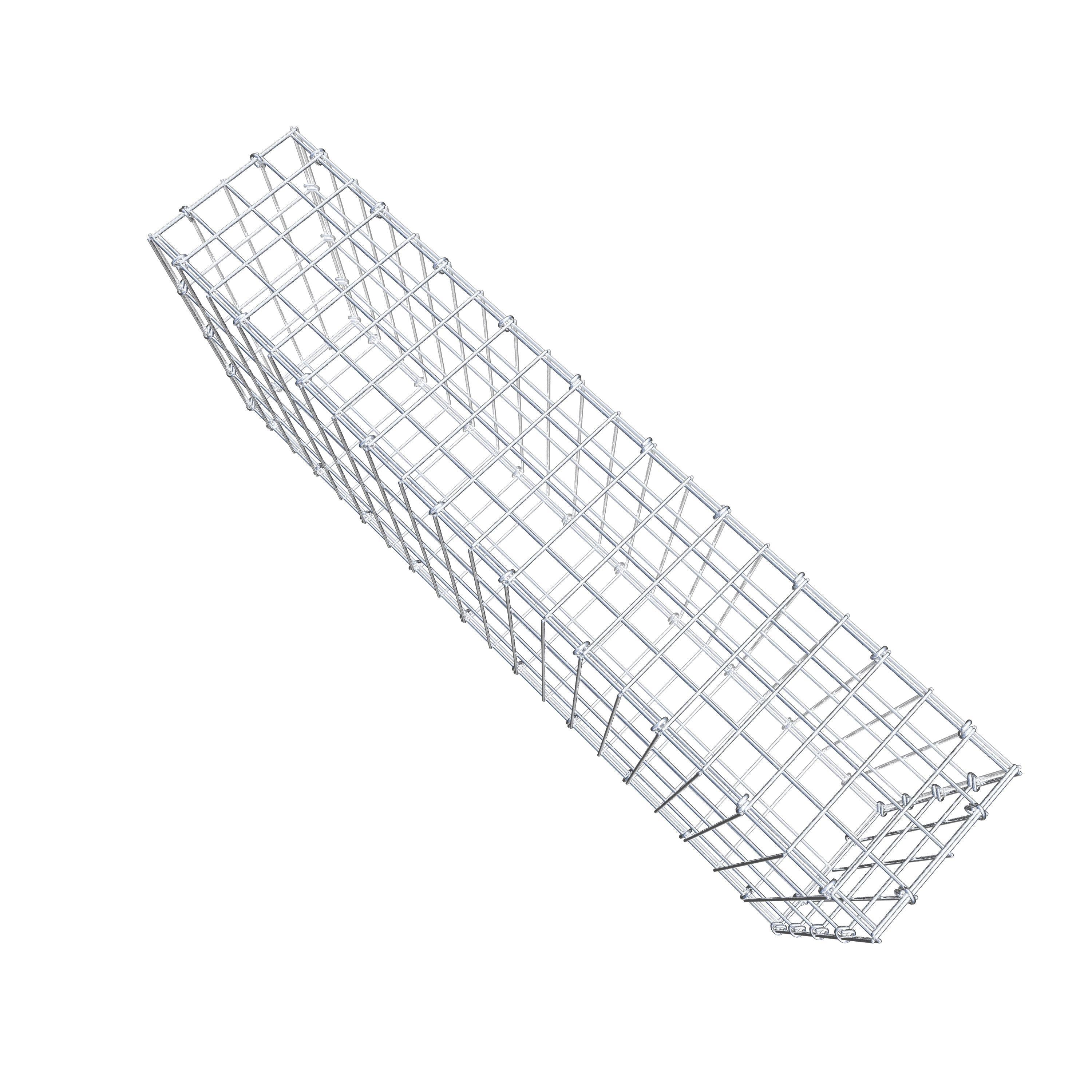 Gabion 100 cm x 40 cm x 20 cm (L x H x P), maille 5 cm x 10 cm, anneau en C