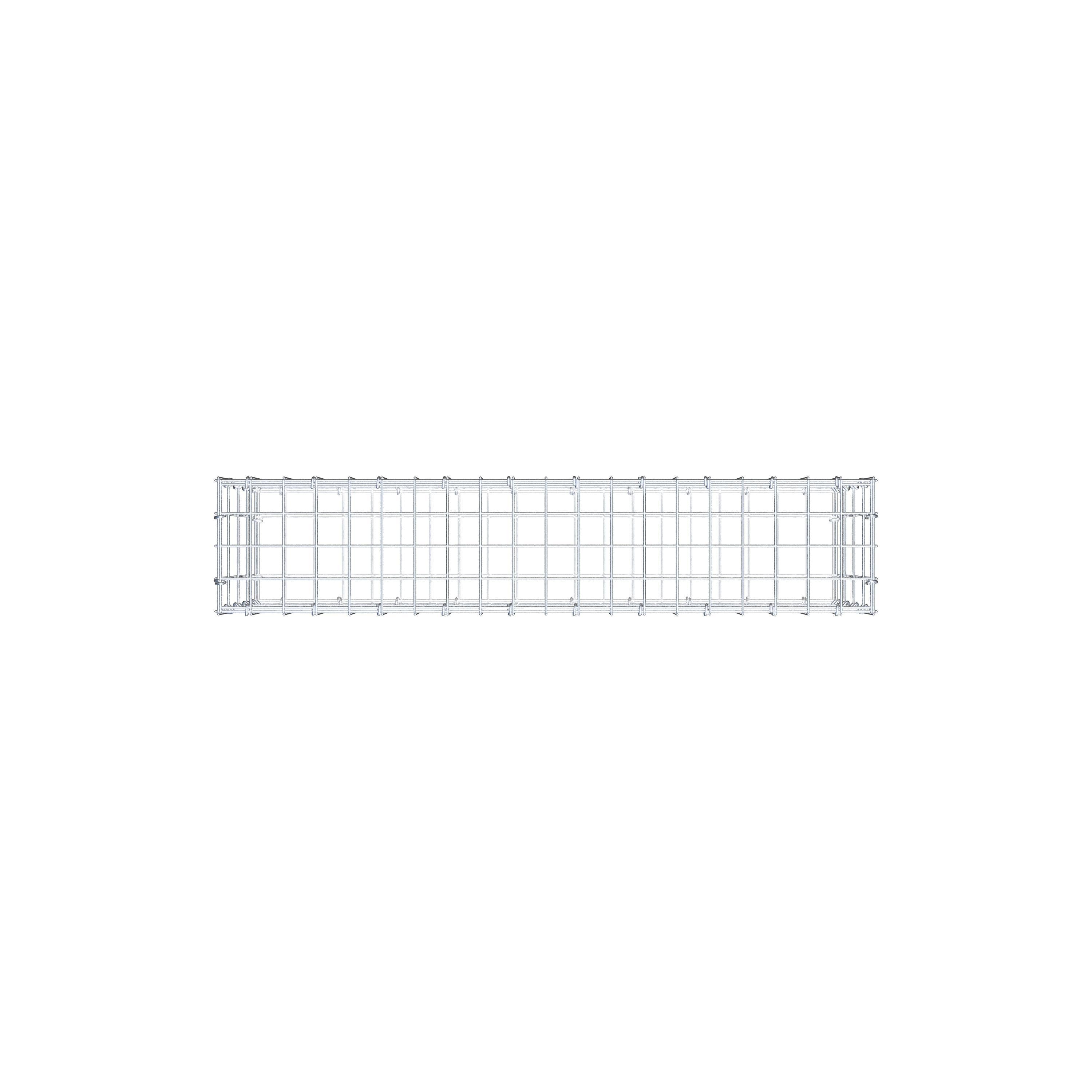 Gabion 100 cm x 40 cm x 20 cm (L x H x P), maille 5 cm x 10 cm, anneau en C