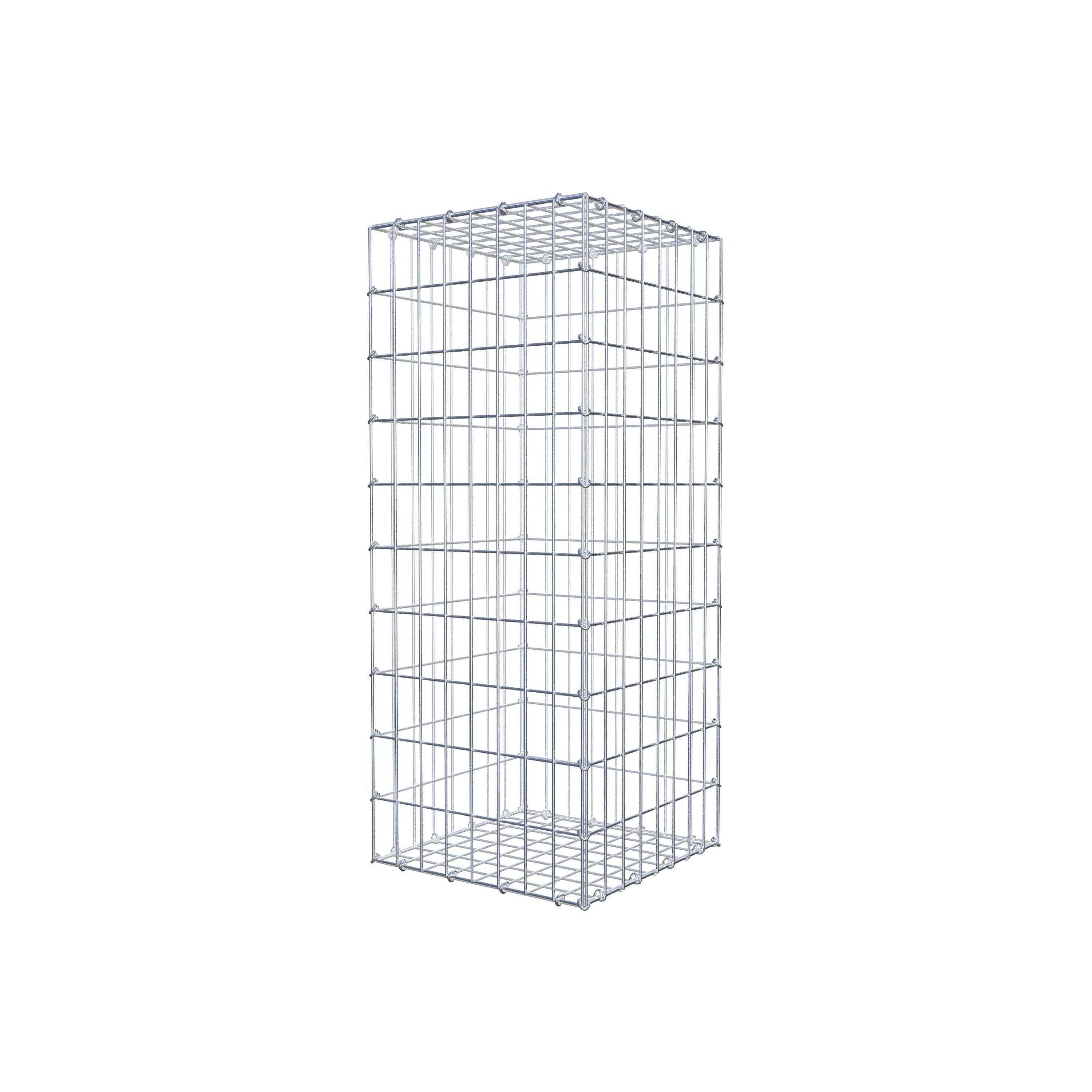 Gabion 100 cm x 40 cm x 40 cm (L x H x P), maille 5 cm x 10 cm, anneau en C