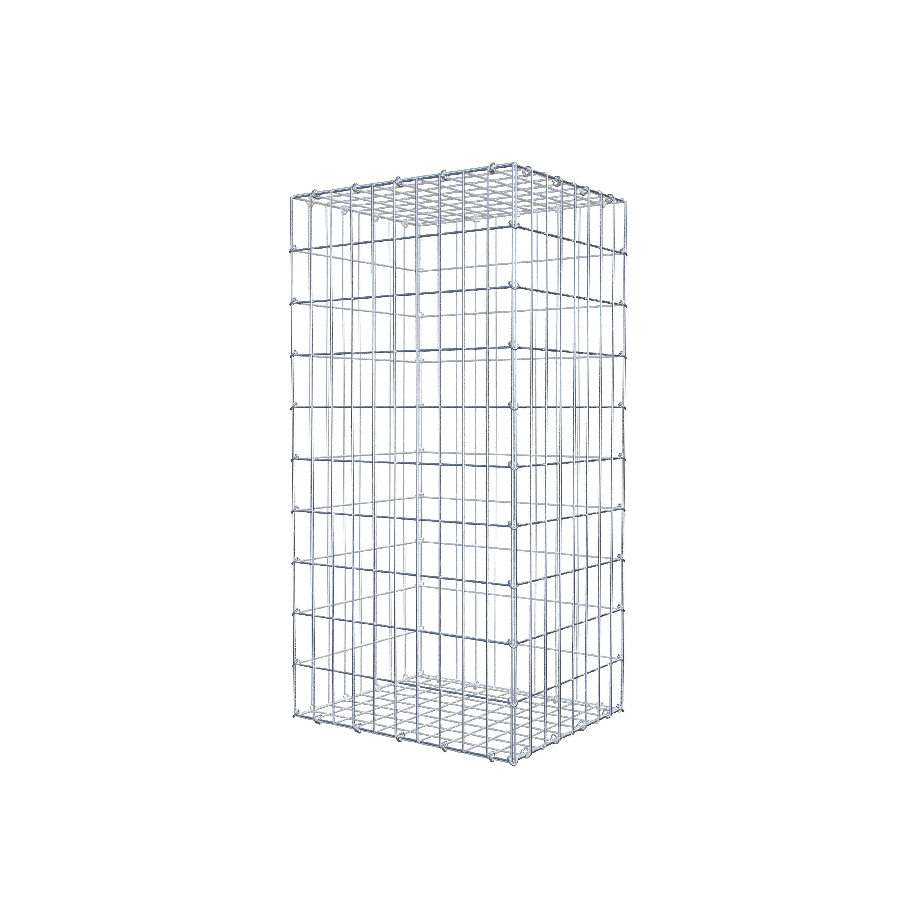 Gabion 100 cm x 40 cm x 50 cm (L x H x P), maille 5 cm x 10 cm, anneau en C