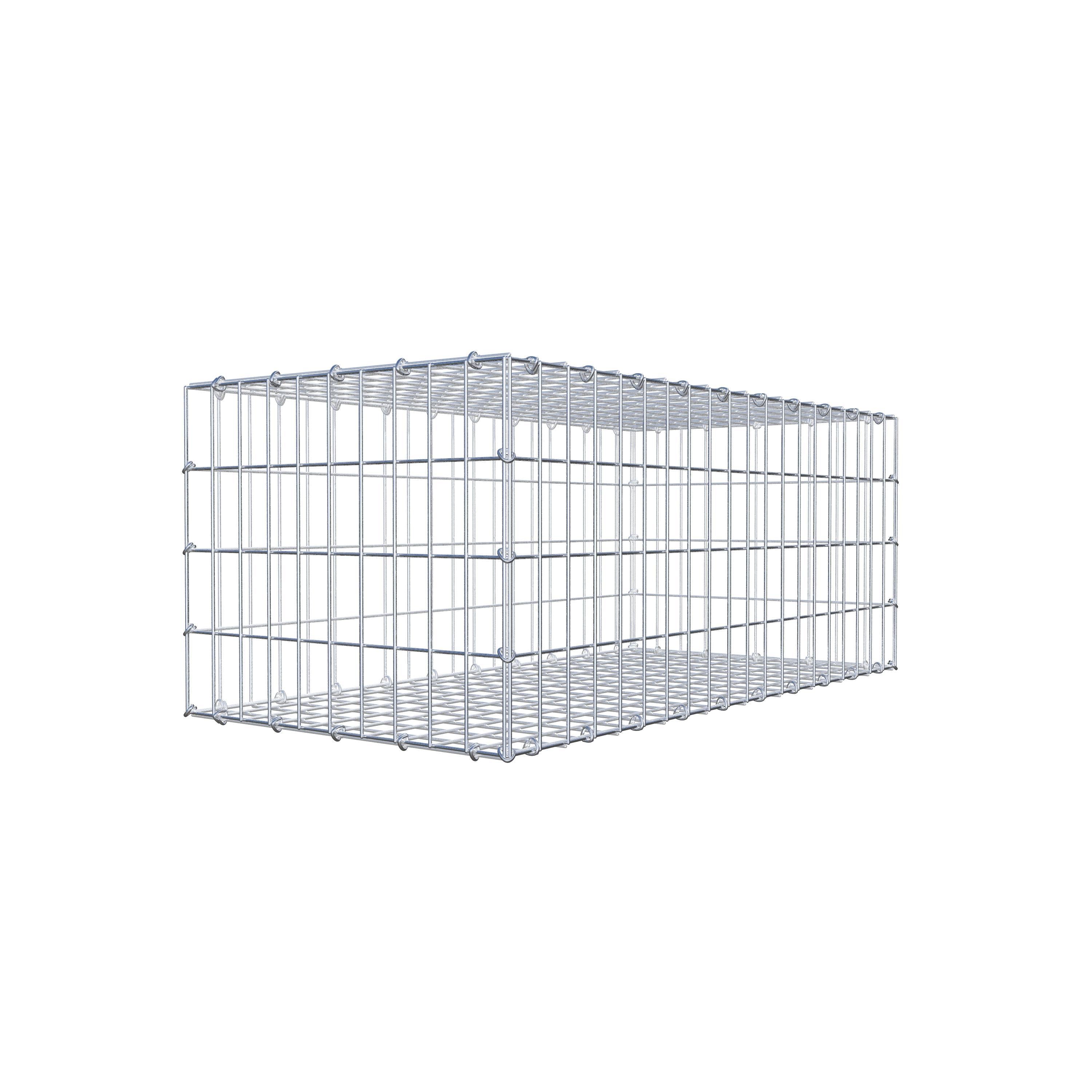 Gabion 100 cm x 40 cm x 50 cm (L x H x P), maille 5 cm x 10 cm, anneau en C