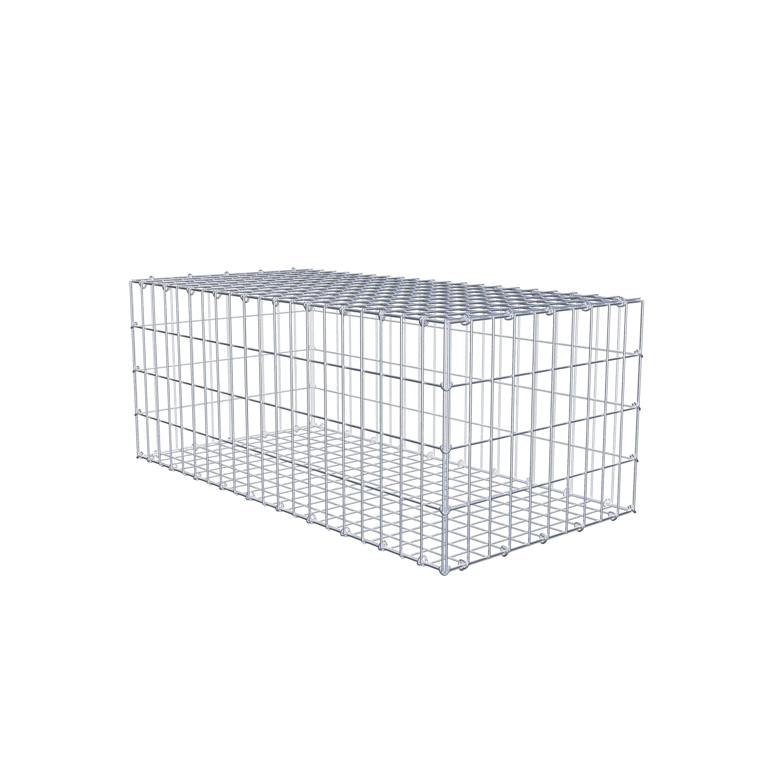 Gabion 100 cm x 40 cm x 50 cm (L x H x P), maille 5 cm x 10 cm, anneau en C