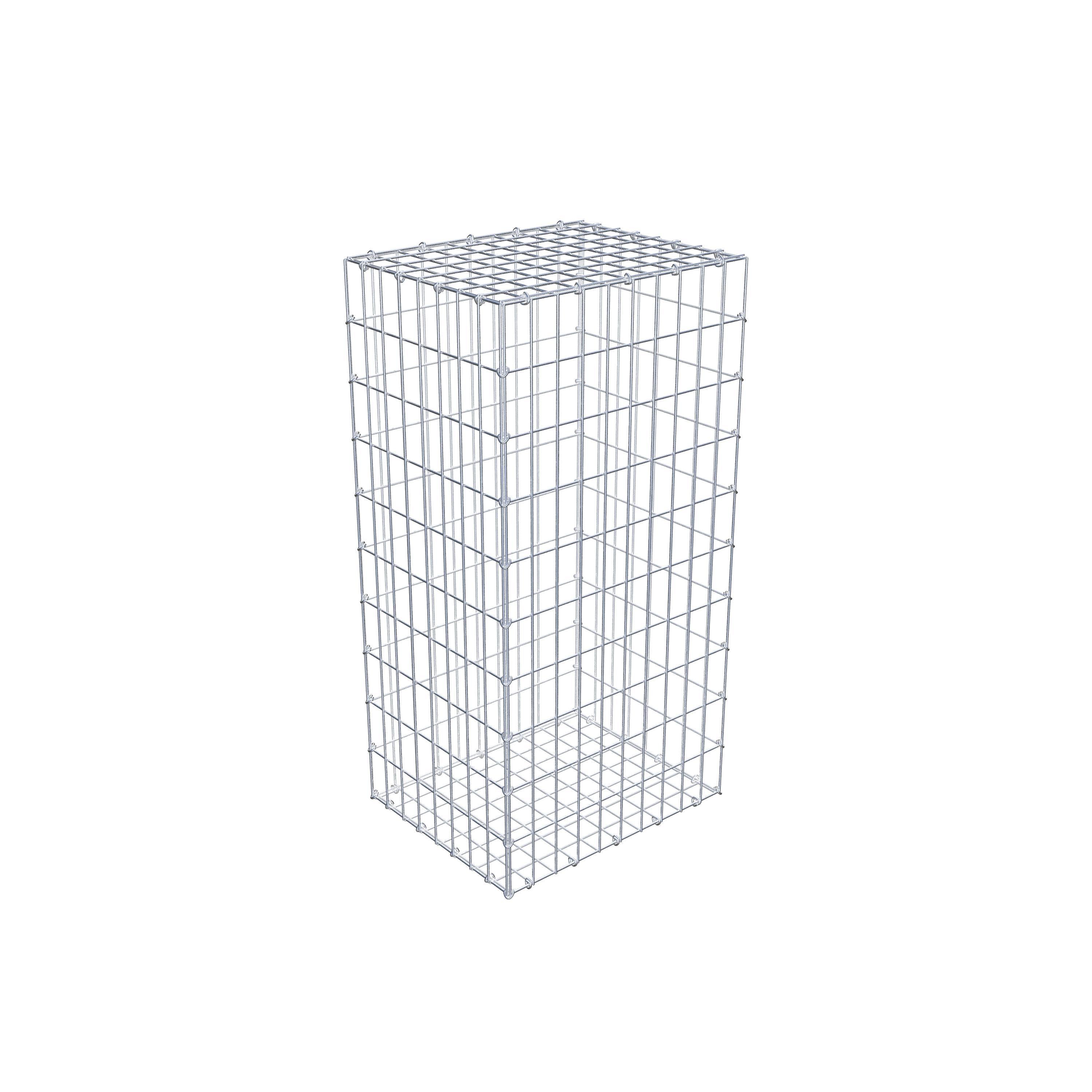 Gabion 100 cm x 40 cm x 50 cm (L x H x P), maille 5 cm x 10 cm, anneau en C