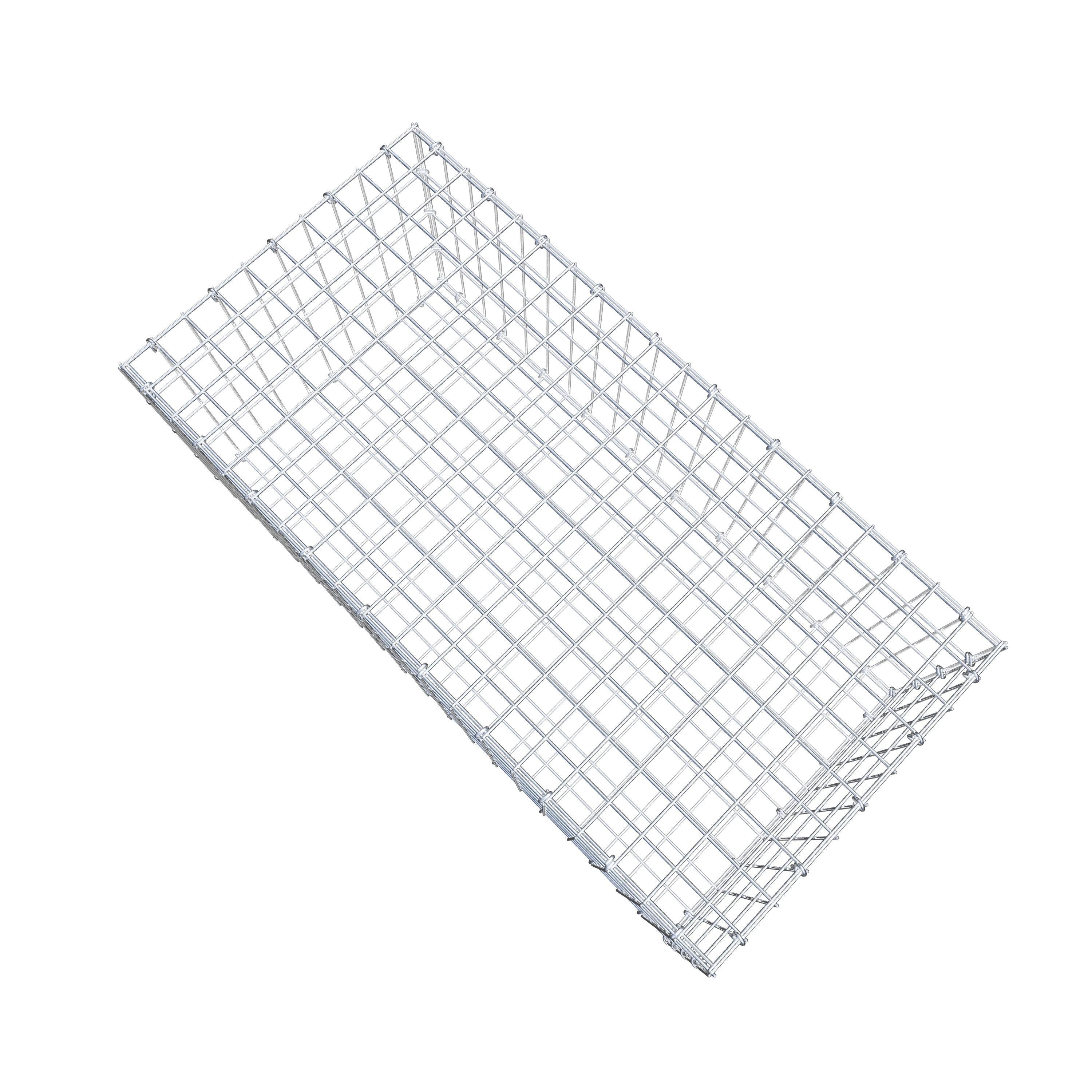 Gabion 100 cm x 40 cm x 50 cm (L x H x P), maille 5 cm x 10 cm, anneau en C